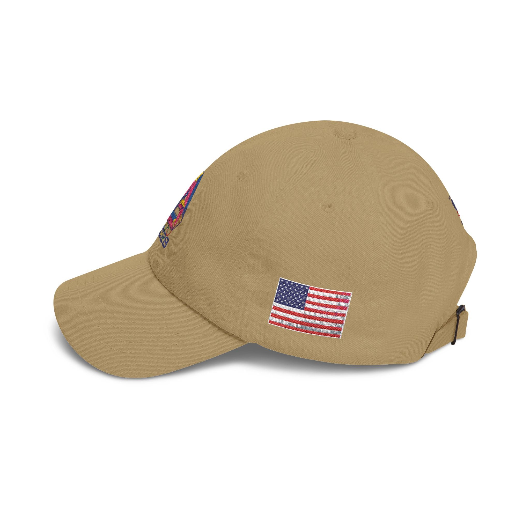 2028 VA Dad Cap – Retro Multicolor Embroidered Baseball Hat with American Flag