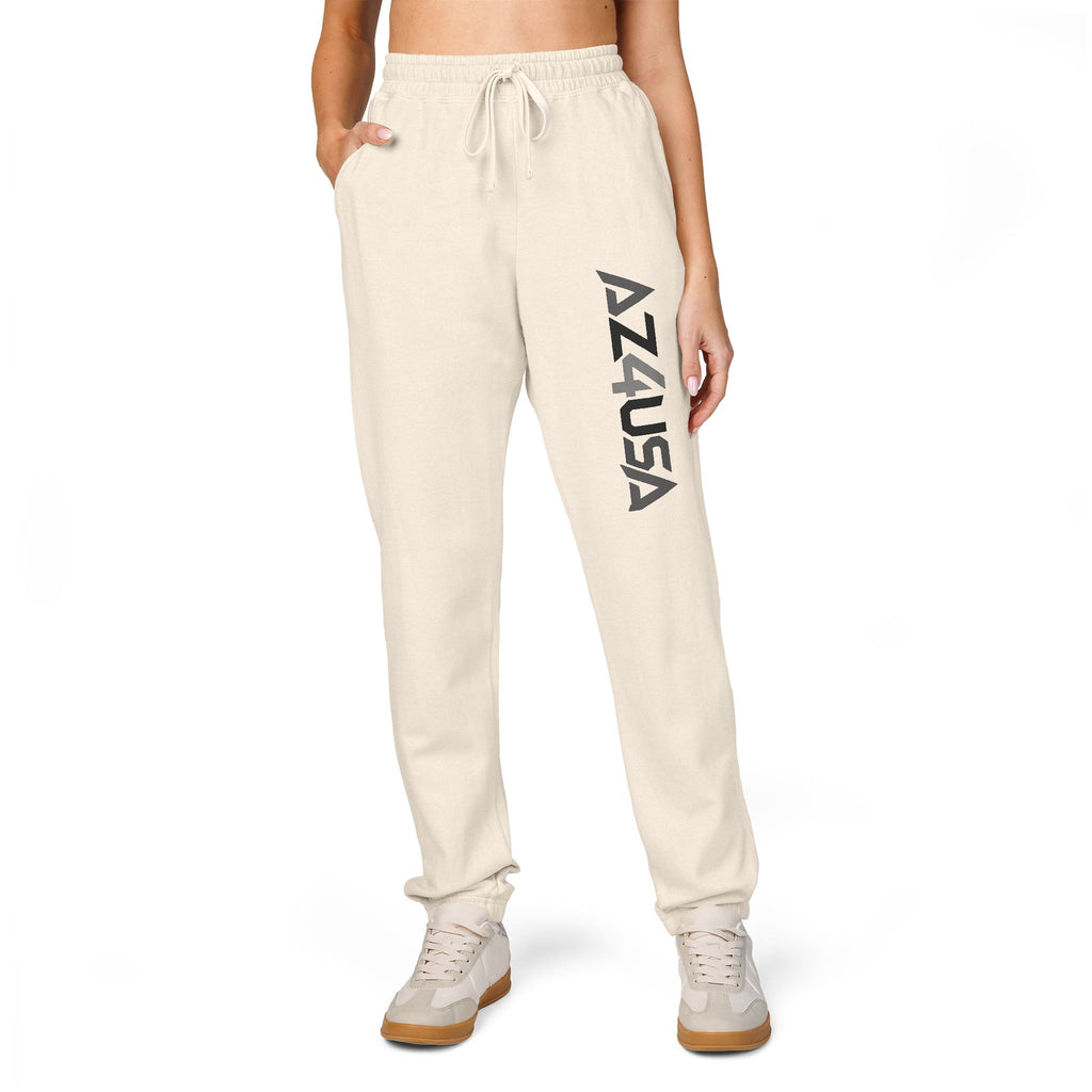 ZUA Joggers — Garment-Dyed Fleece Sweatpants (Vertical Side Logo)