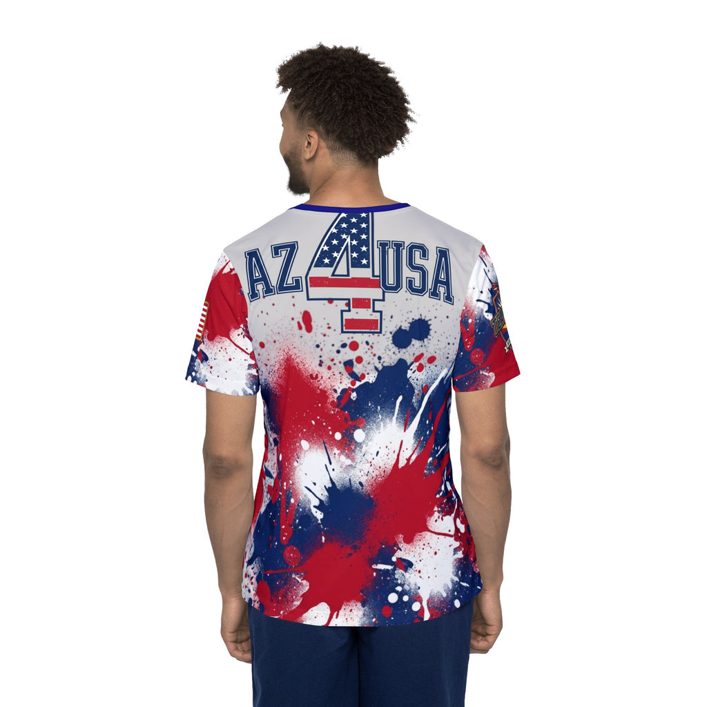 Team AZ4USA Patriotic Sports Jersey — Red, White & Blue Splash