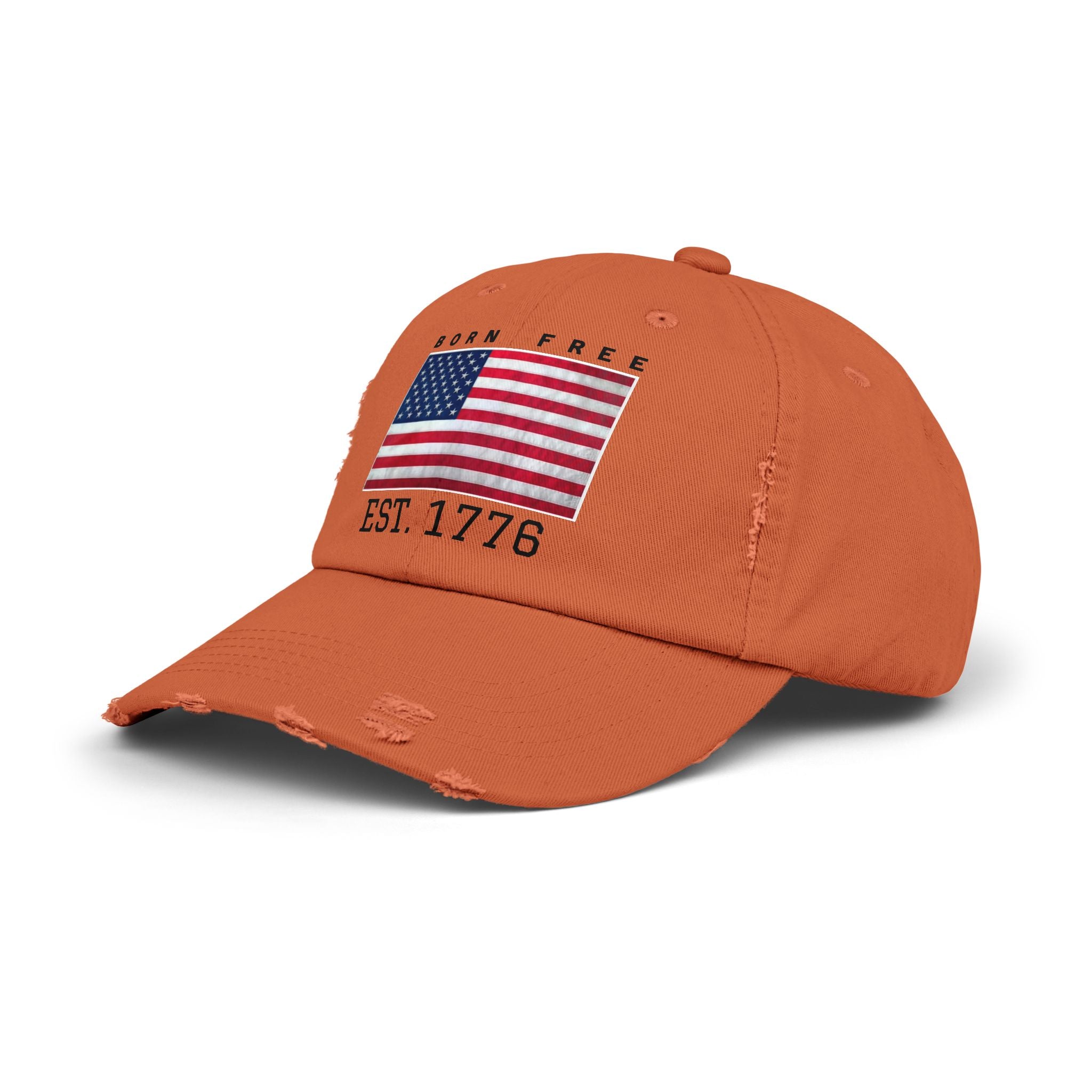 Born Free EST. 1776 Distressed Flag Cap