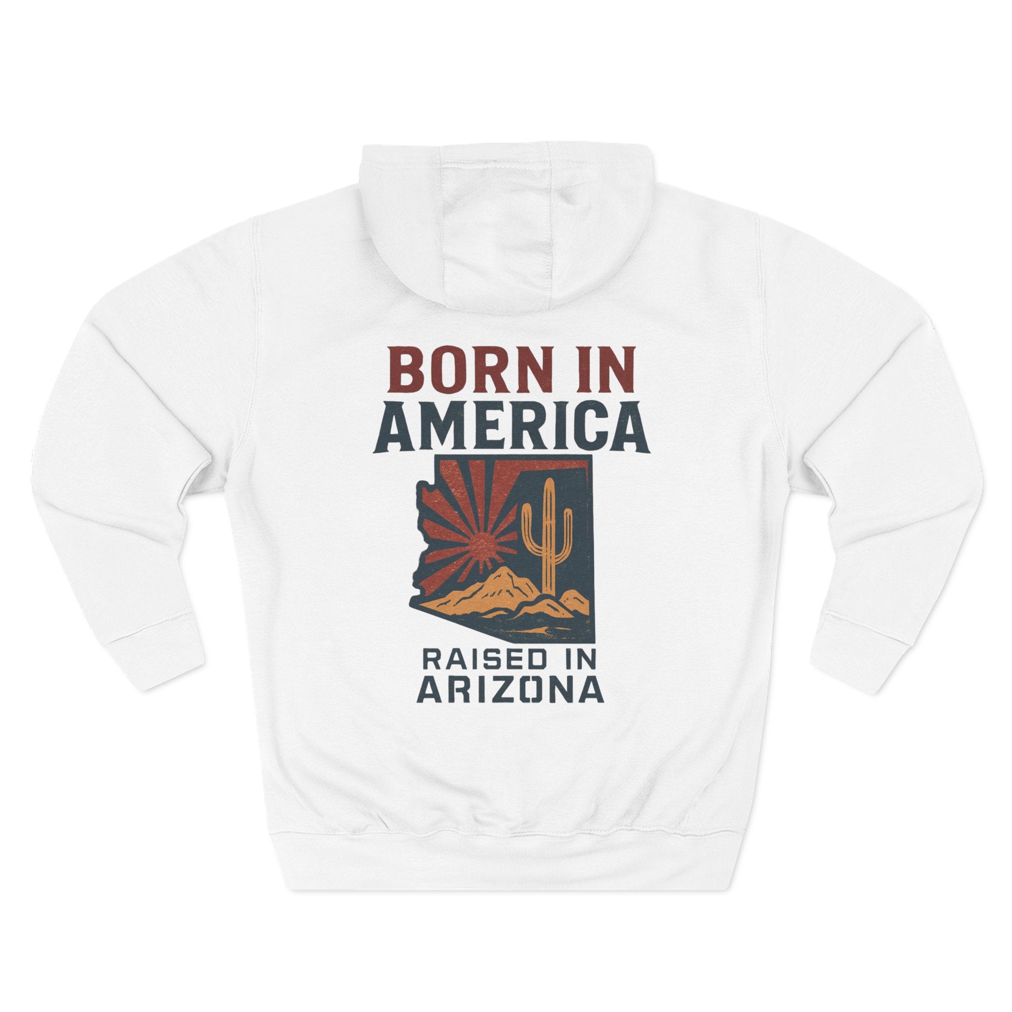 Arizona Pride Fleece Hoodie, Cozy Sweatshirt, Travel Gift, Patriot Apparel, American Southwest Style