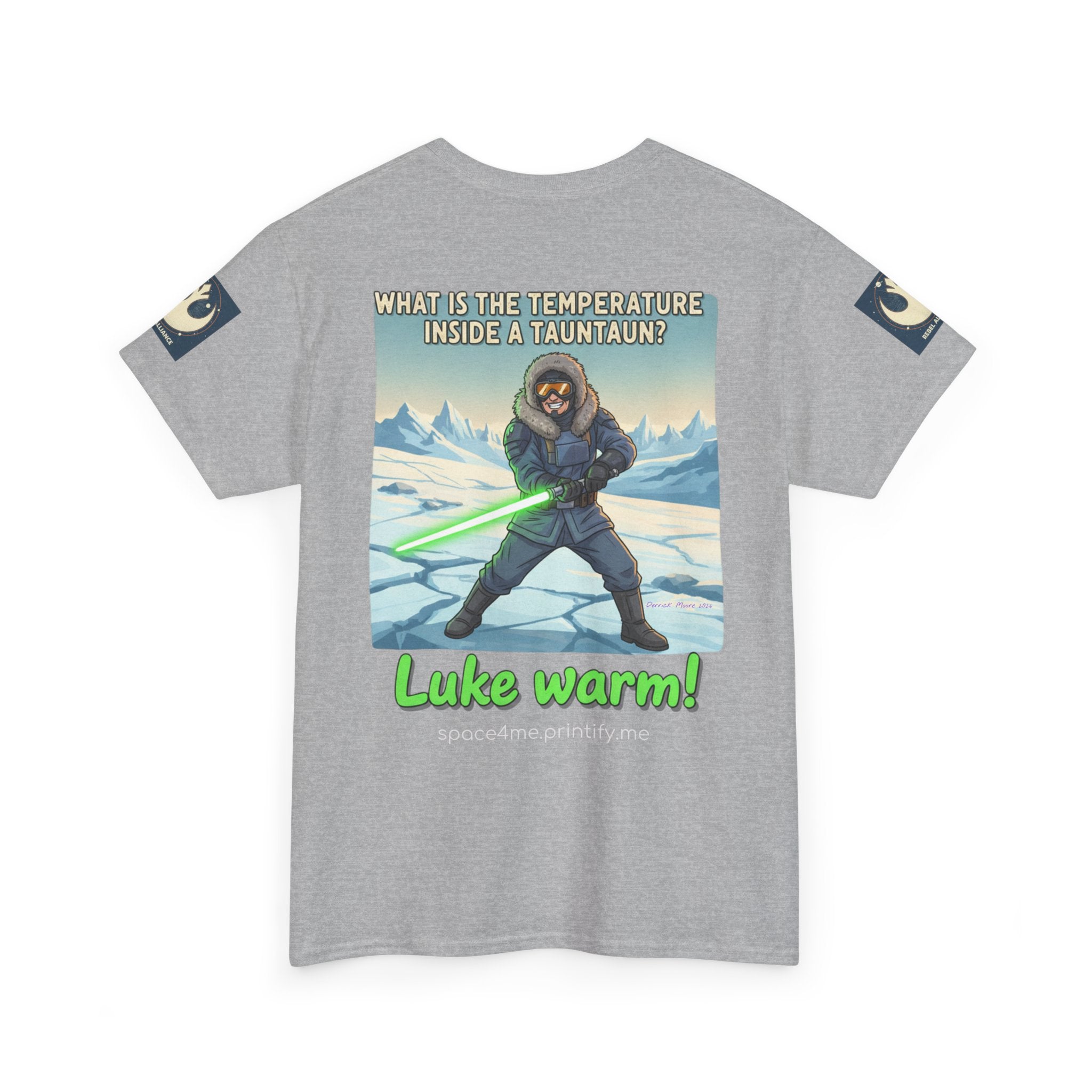 Luke Warm! Star Wars Luke Skywalker Tauntaun Joke T-Shirt Rebel Alliance