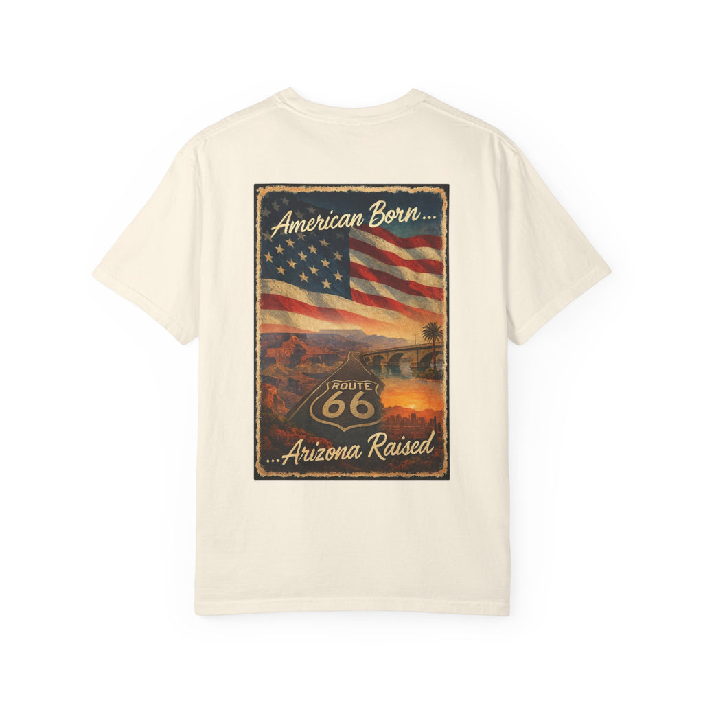 Arizona Flag Tee - Born in America, American Pride Shirt, Unisex Graphic T-Shirt, Arizona Themed Apparel, Patriotic Gift