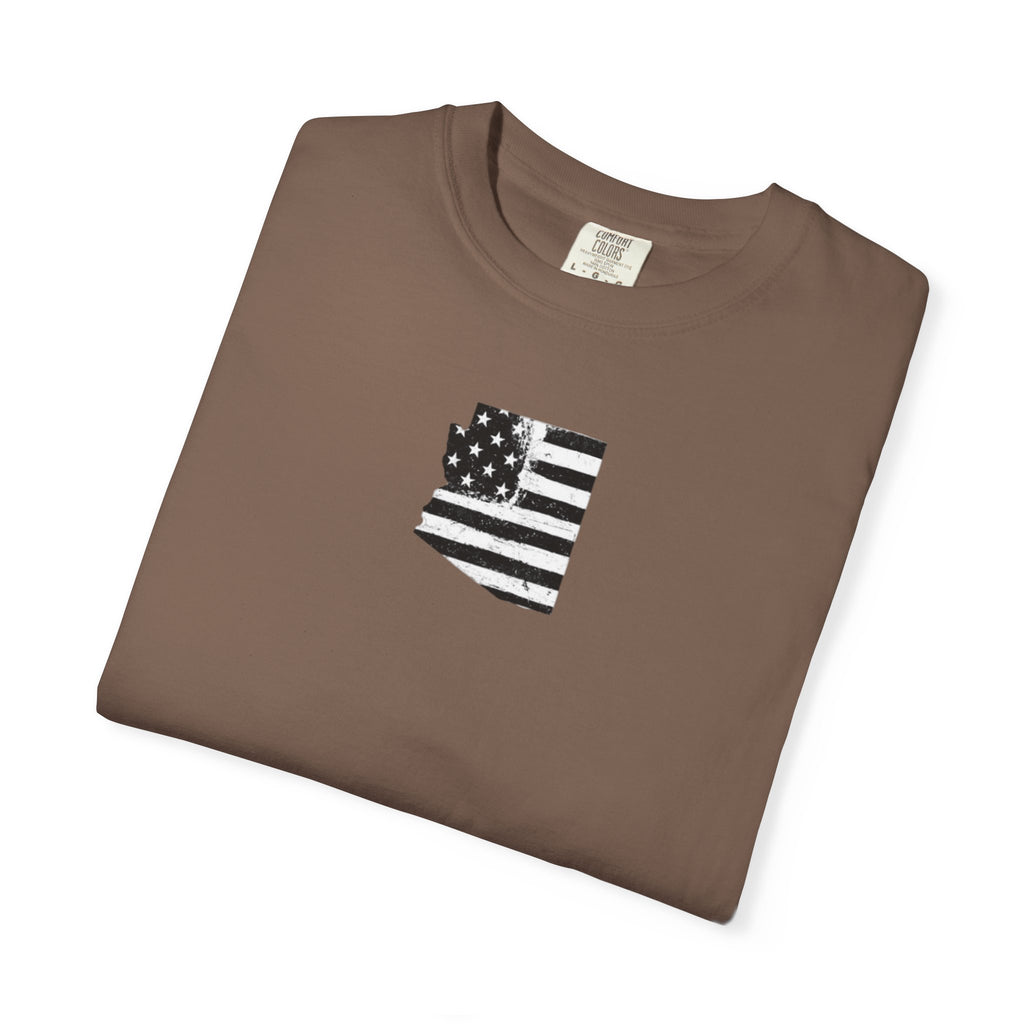 Arizona Flag Tee - Born in America, American Pride Shirt, Unisex Graphic T-Shirt, Arizona Themed Apparel, Patriotic Gift