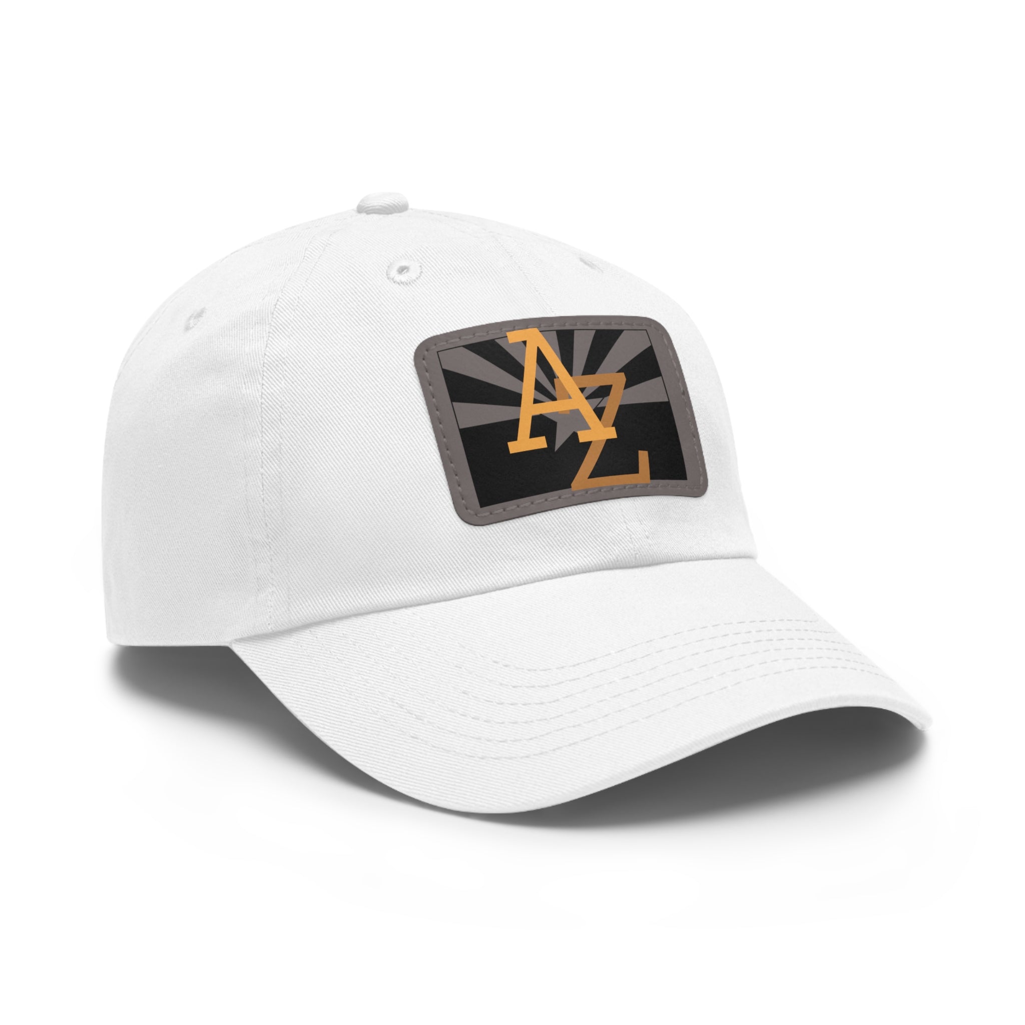 Leather Patch Dad Hat — AZ Monogram Patch Cap