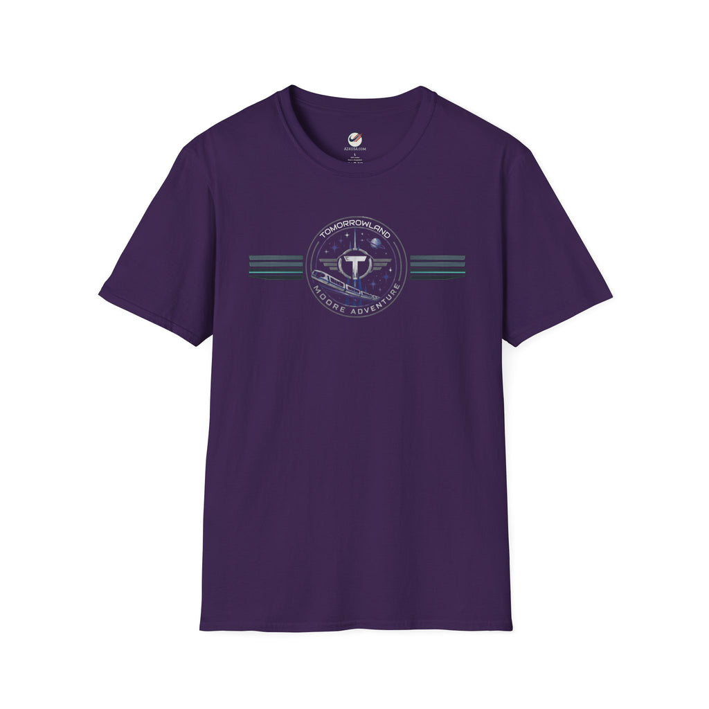 Tomorrowland 'Moore Adventure' Logo T‑Shirt — Retro Space Adventure Graphic Tee