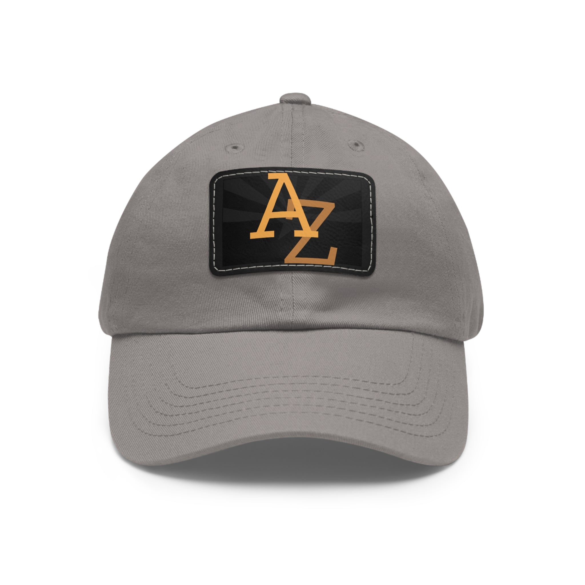 Leather Patch Dad Hat — AZ Monogram Patch Cap