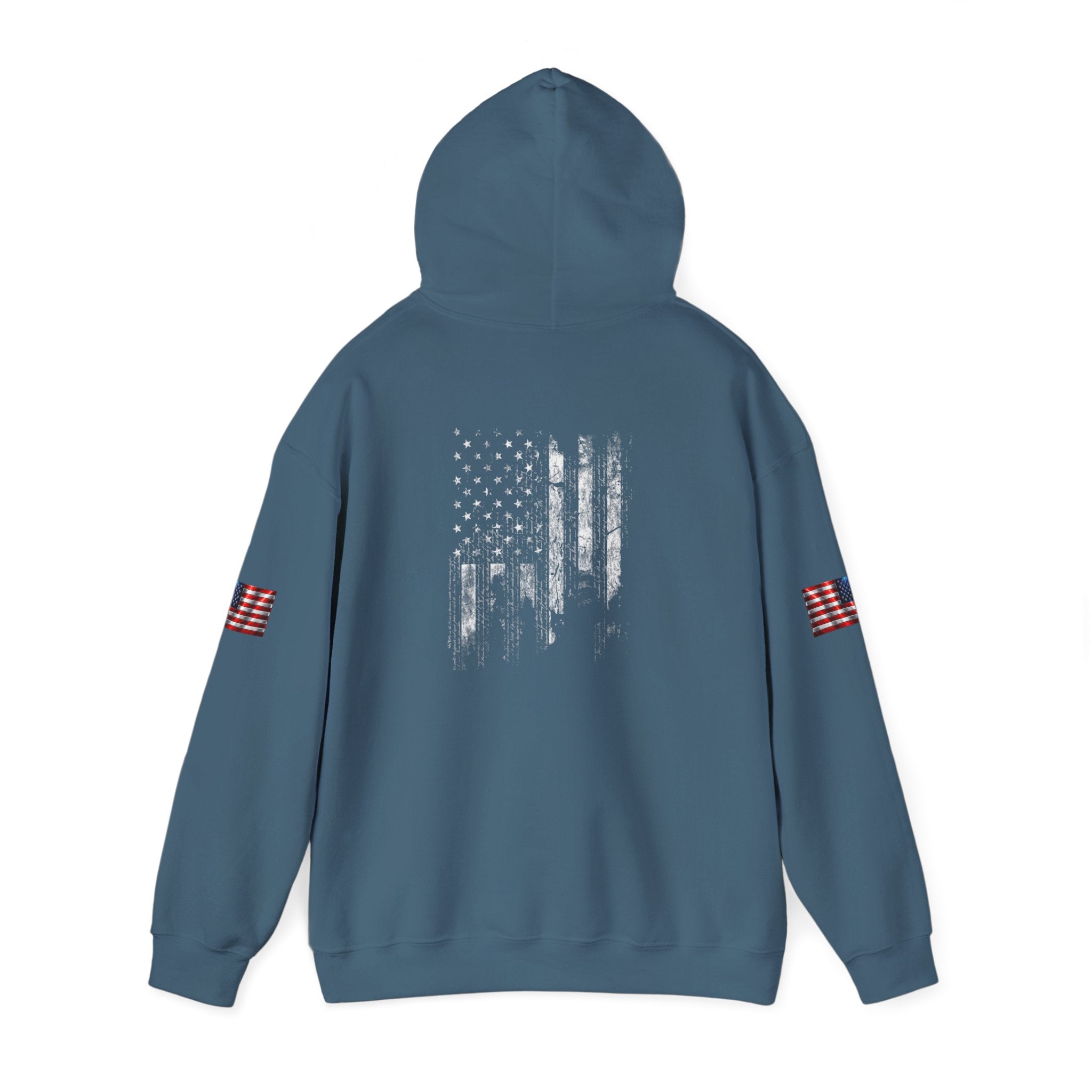 Born Free Hoodie — Minimalist White Pullover with 'BORN FREE' Text
