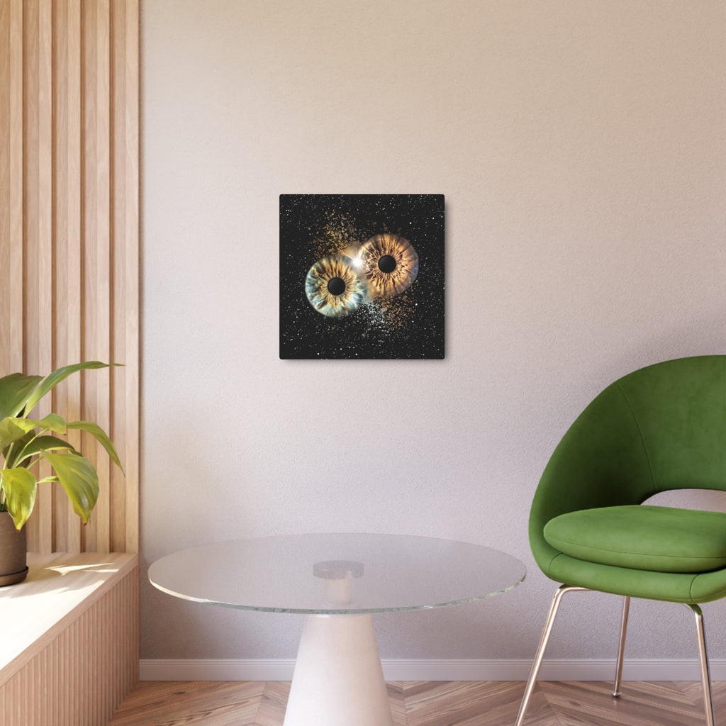 Iridescent Eye Metal Art Sign — Cosmic Iris Wall Decor