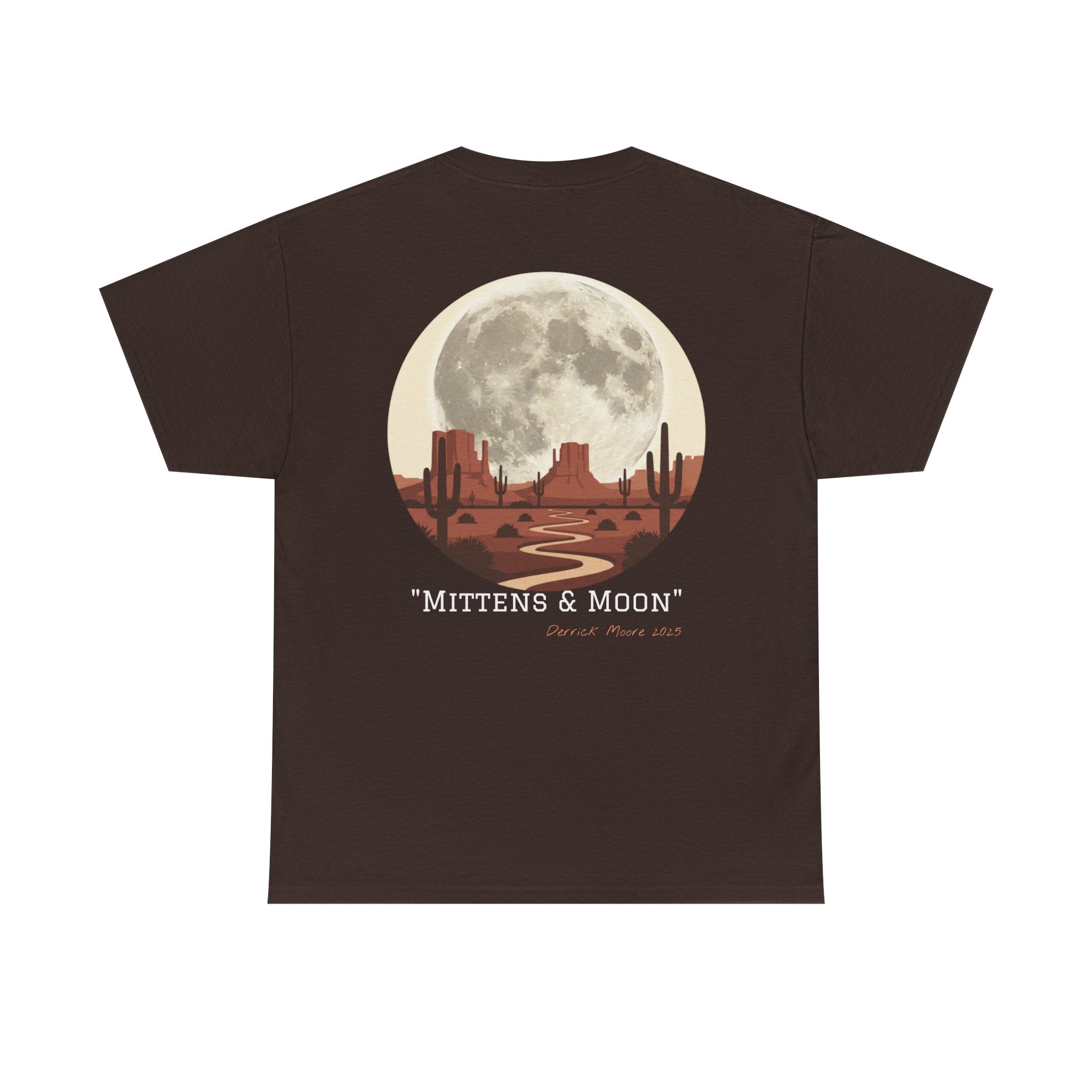 "Mittens & Moon" Graphic Tee--Moonrise Desert T‑Shirt