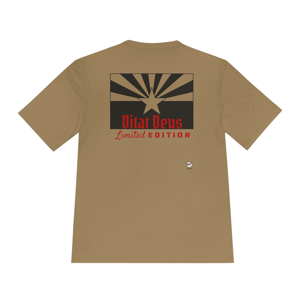 Arizona Born Tee — State Outline & Retro Flag Graphic Moisture-Wicking Shirt