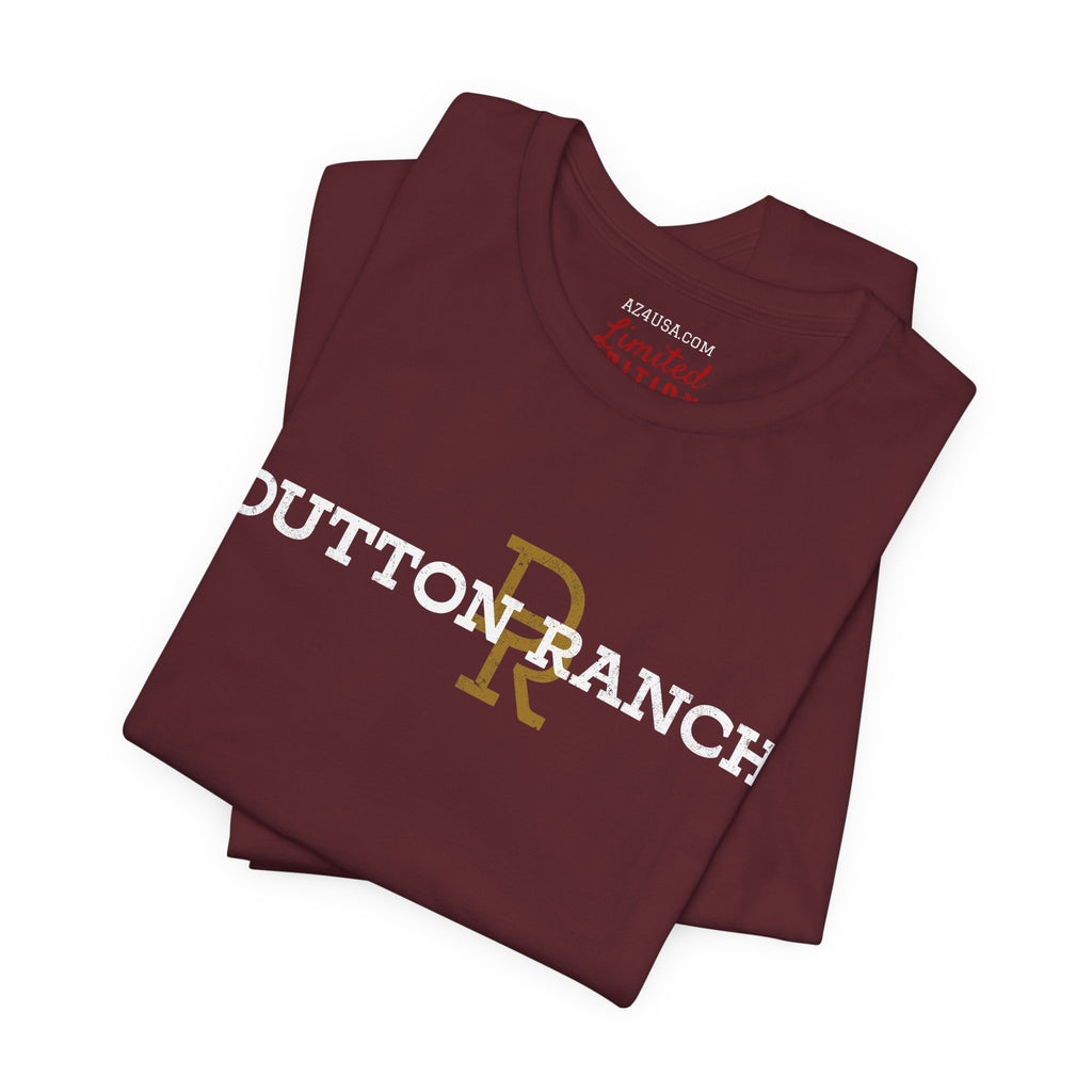 DR Monogram Tee — Vintage Gold Logo Short Sleeve Shirt