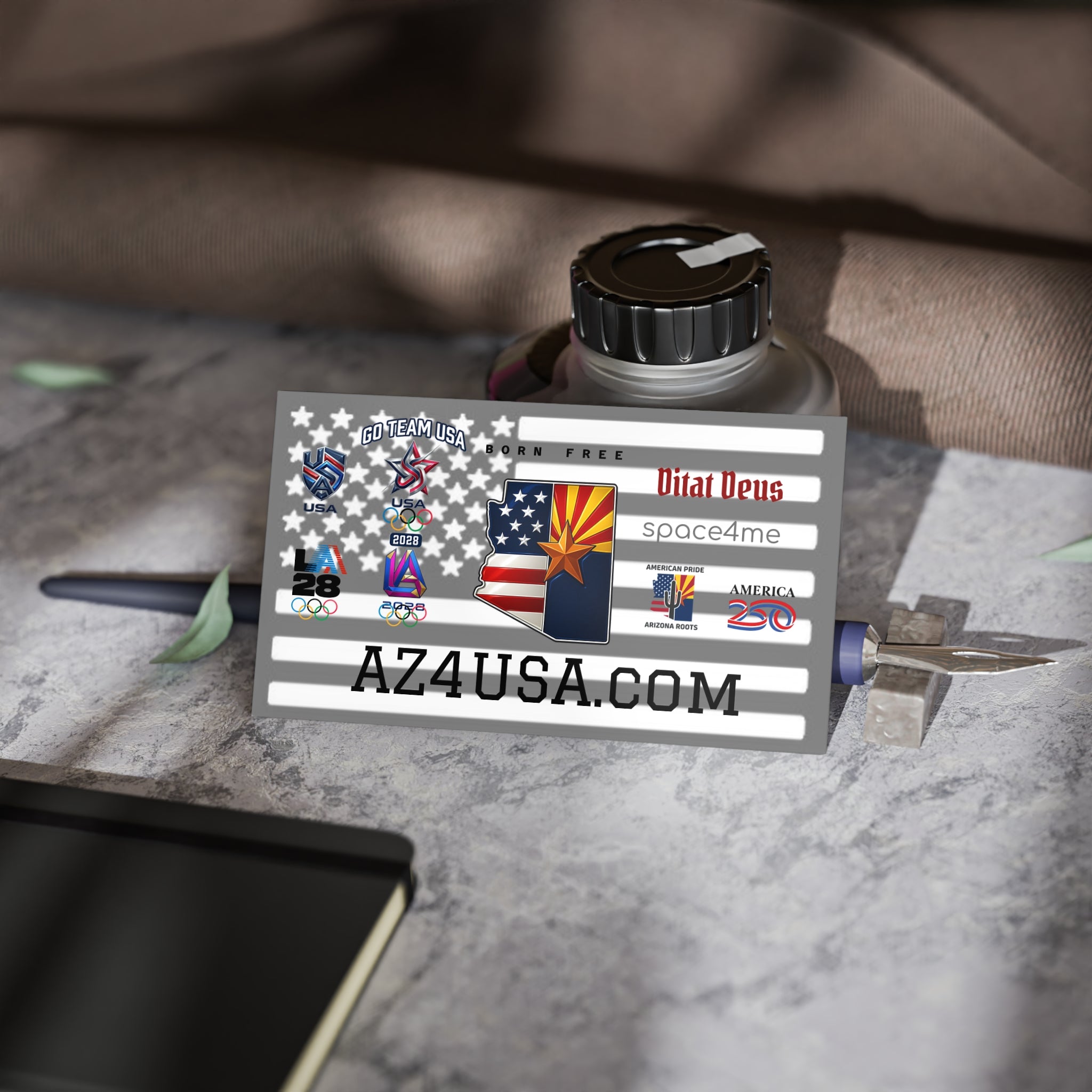 Arizona Flag USA Business Cards — Patriotic AZ4USA.com Networking Cards
