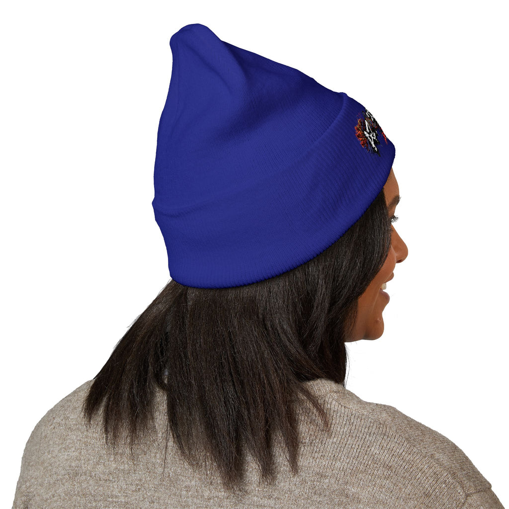 Embroidered Graffiti AZ4USA Scorpion Beanie — Classic Cuffed Knit Hat