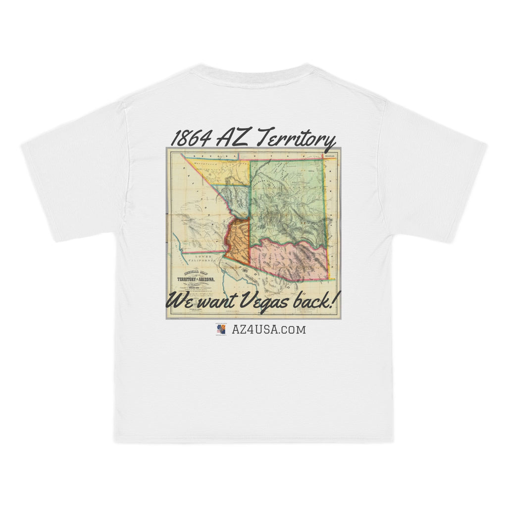 Arizona Territory 1864 T-Shirt — Vintage Map 'We Want Vegas Back' Tee