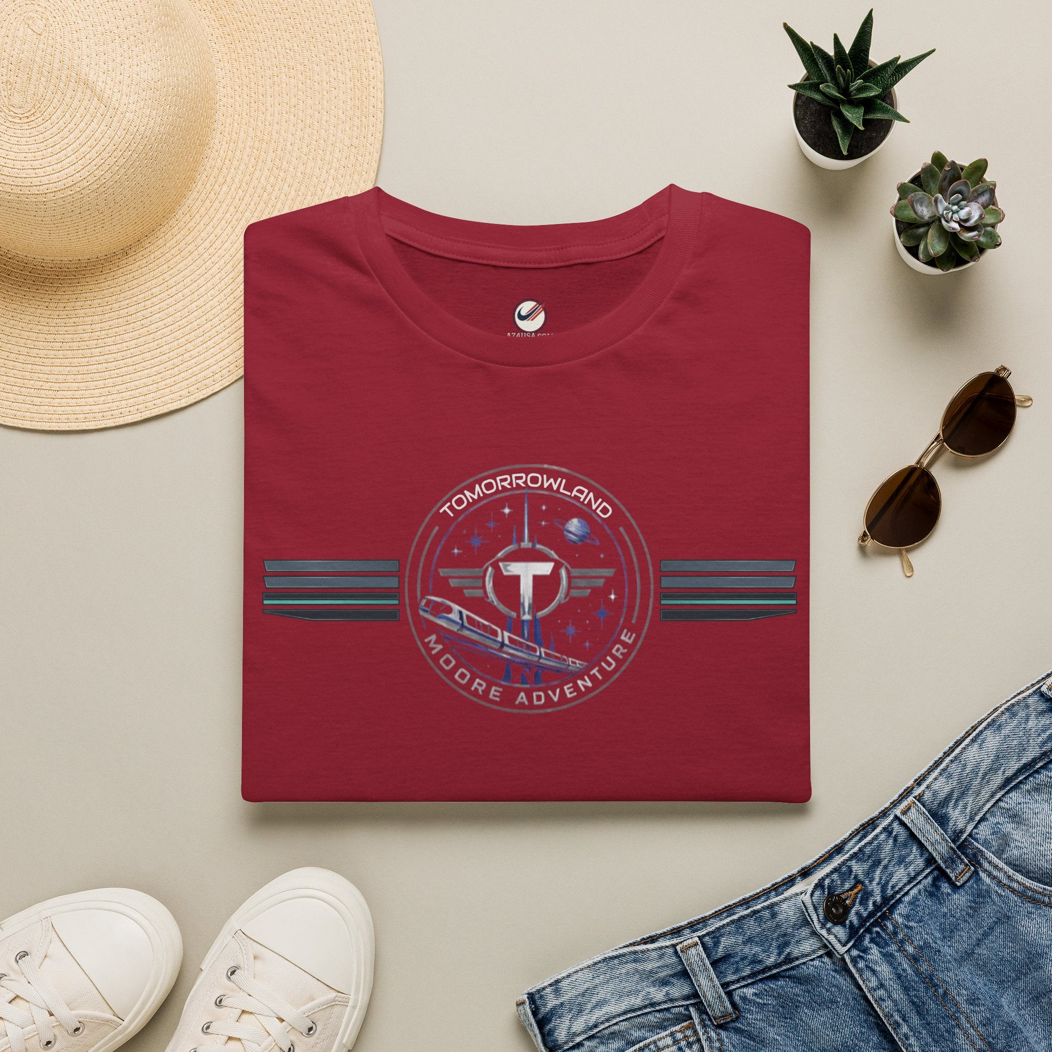Tomorrowland 'Moore Adventure' Logo T‑Shirt — Retro Space Adventure Graphic Tee