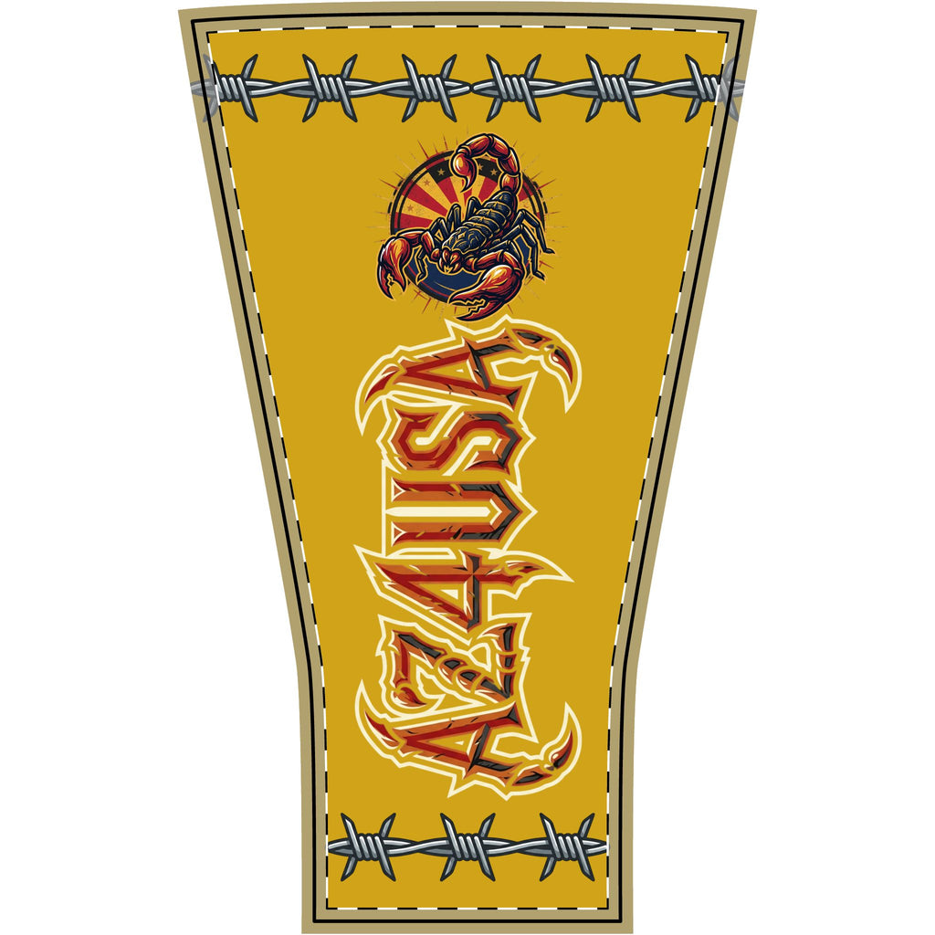 Scorpion Barbed Wire Arm Sleeve — Bold Yellow Tattoo-Style Sleeve