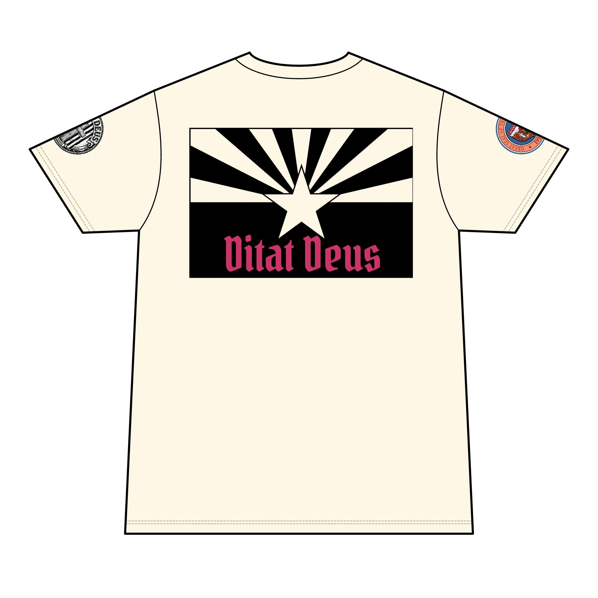 Arizona Born Arizona Raised T-Shirt — AZ Flag "Vitat Deus" Design