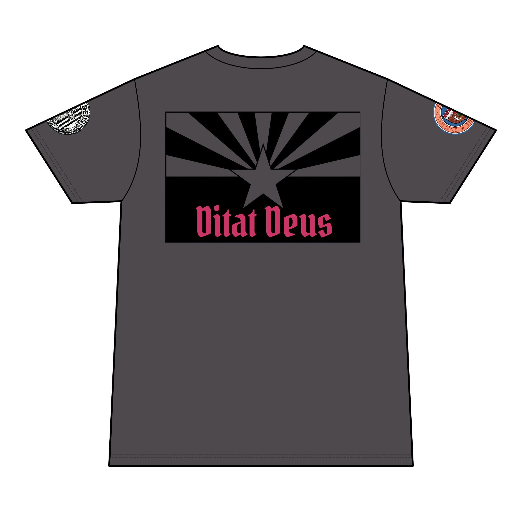 Arizona Born Arizona Raised T-Shirt — AZ Flag "Vitat Deus" Design