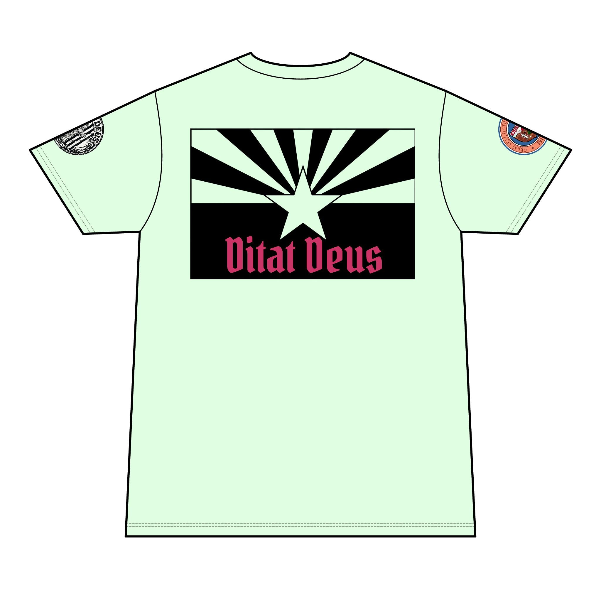 Arizona Born Arizona Raised T-Shirt — AZ Flag "Vitat Deus" Design