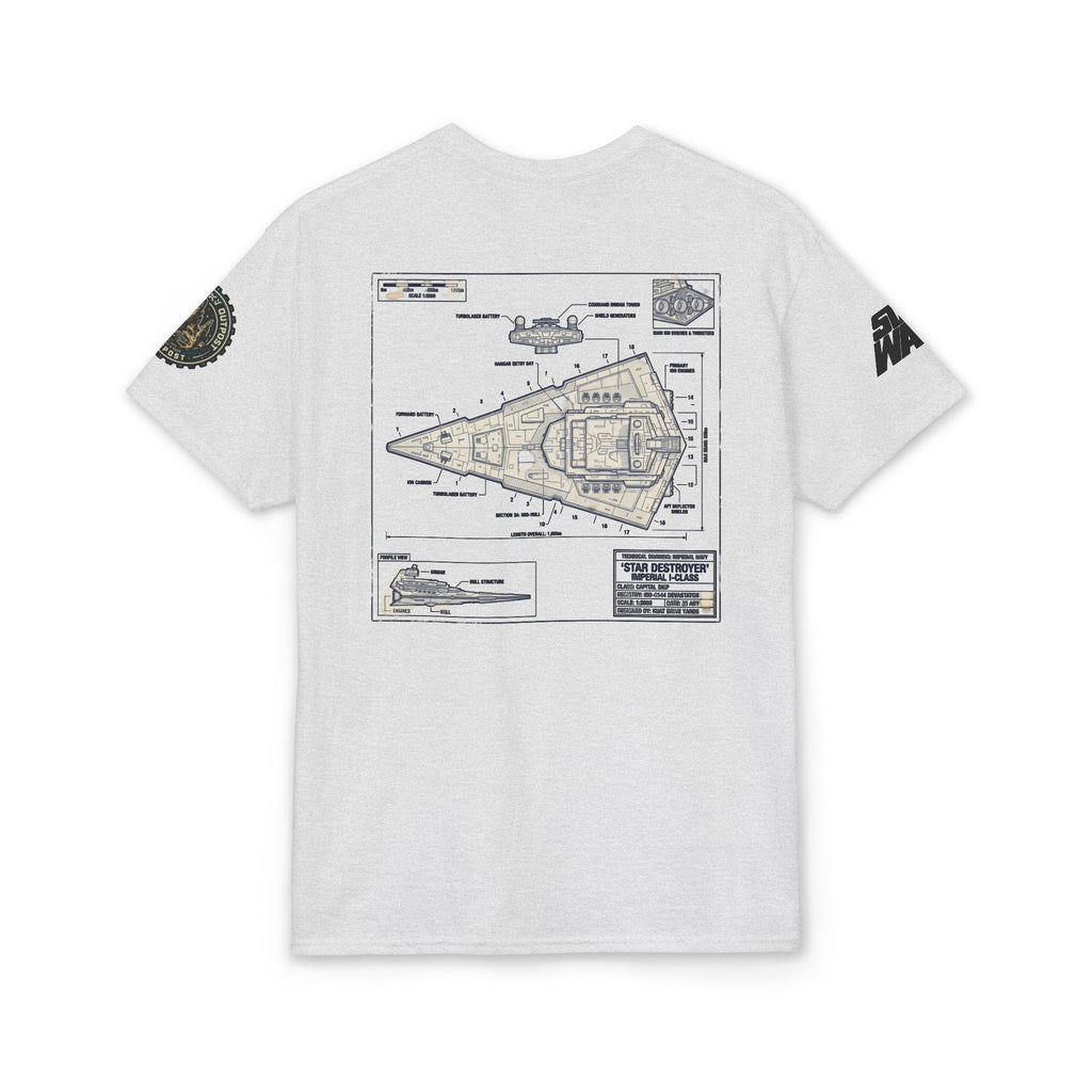 Star Destroyer Blueprint T-Shirt — 'Crew' Starship Schematic Tee