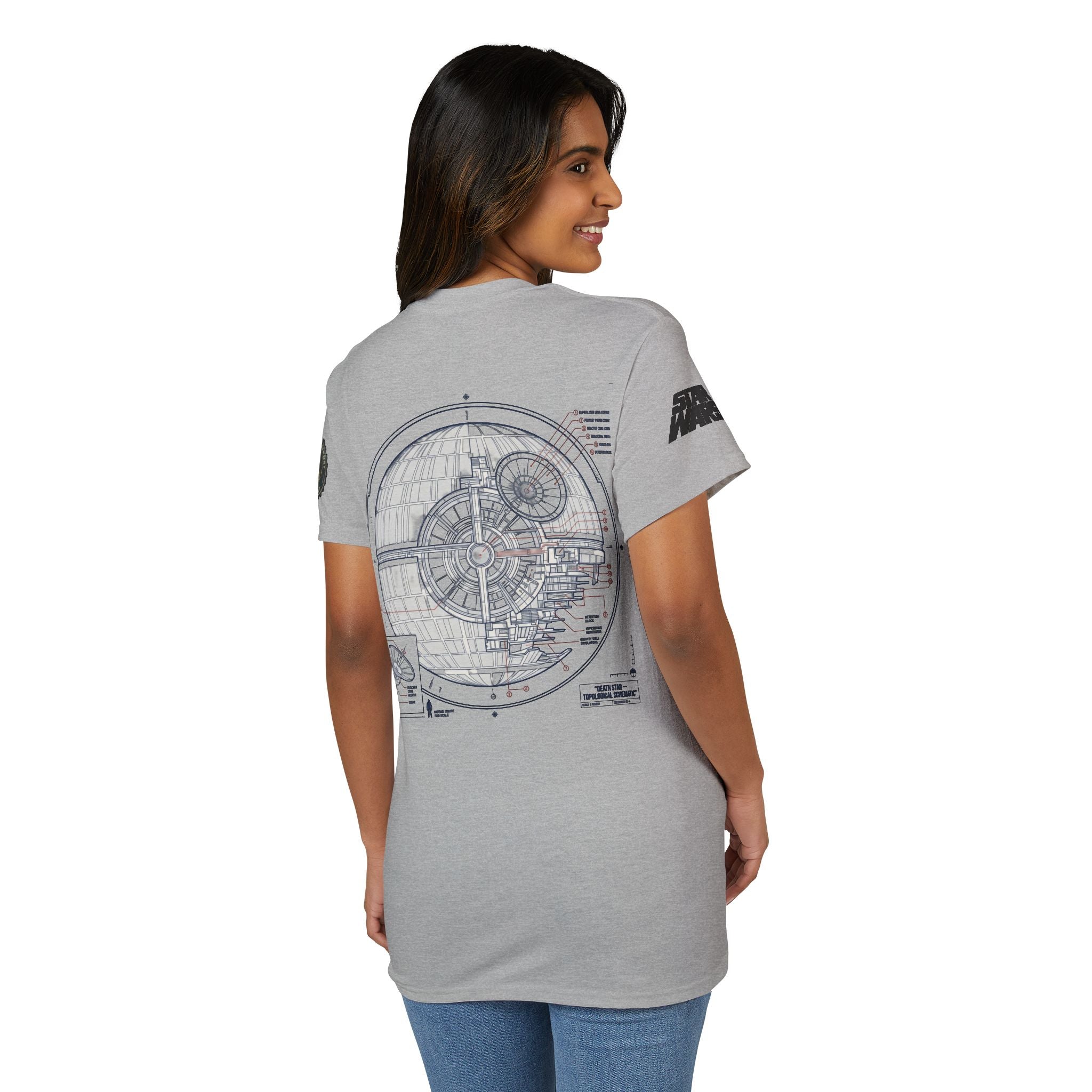 The Death Star Blueprint T-Shirt — 'Crew' Starship Schematic Tee