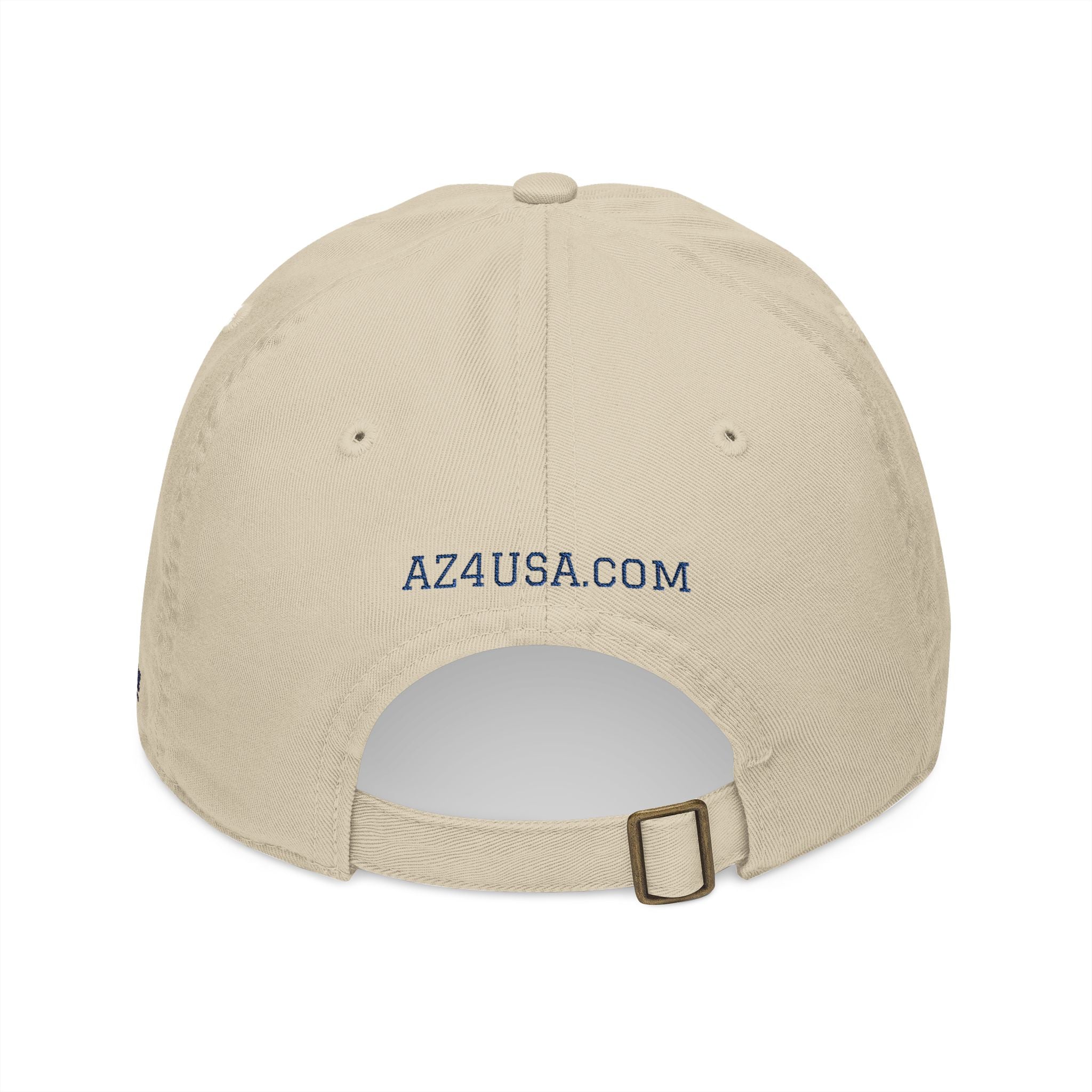 Embroidered Organic Baseball Cap — 'Moore Cruises' Earth Logo (AZUSA.COM)