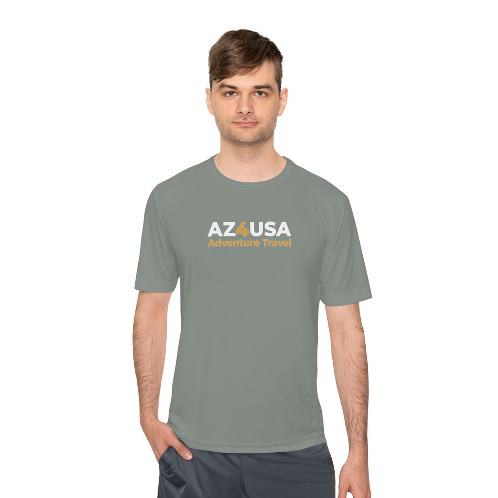 Adventure Travel Tee — “Adventure with a Sting!” Graphic Moisture-Wicking Shirt