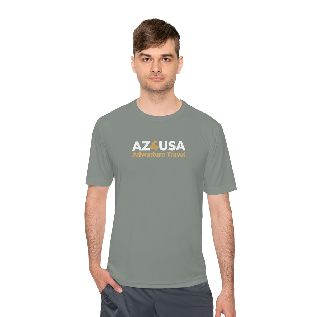 Adventure Travel Tee — “Adventure with a Sting!” Graphic Moisture-Wicking Shirt
