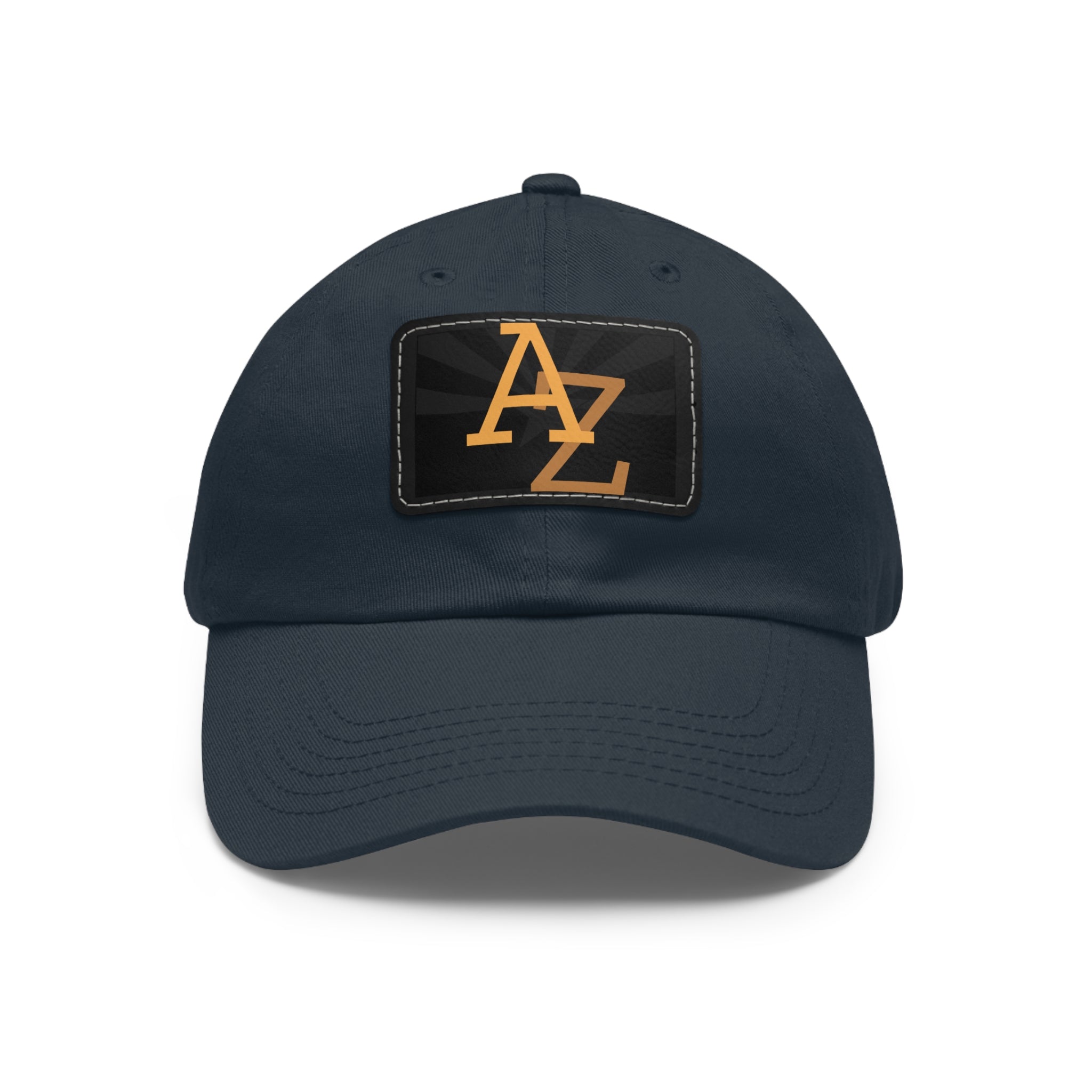Leather Patch Dad Hat — AZ Monogram Patch Cap