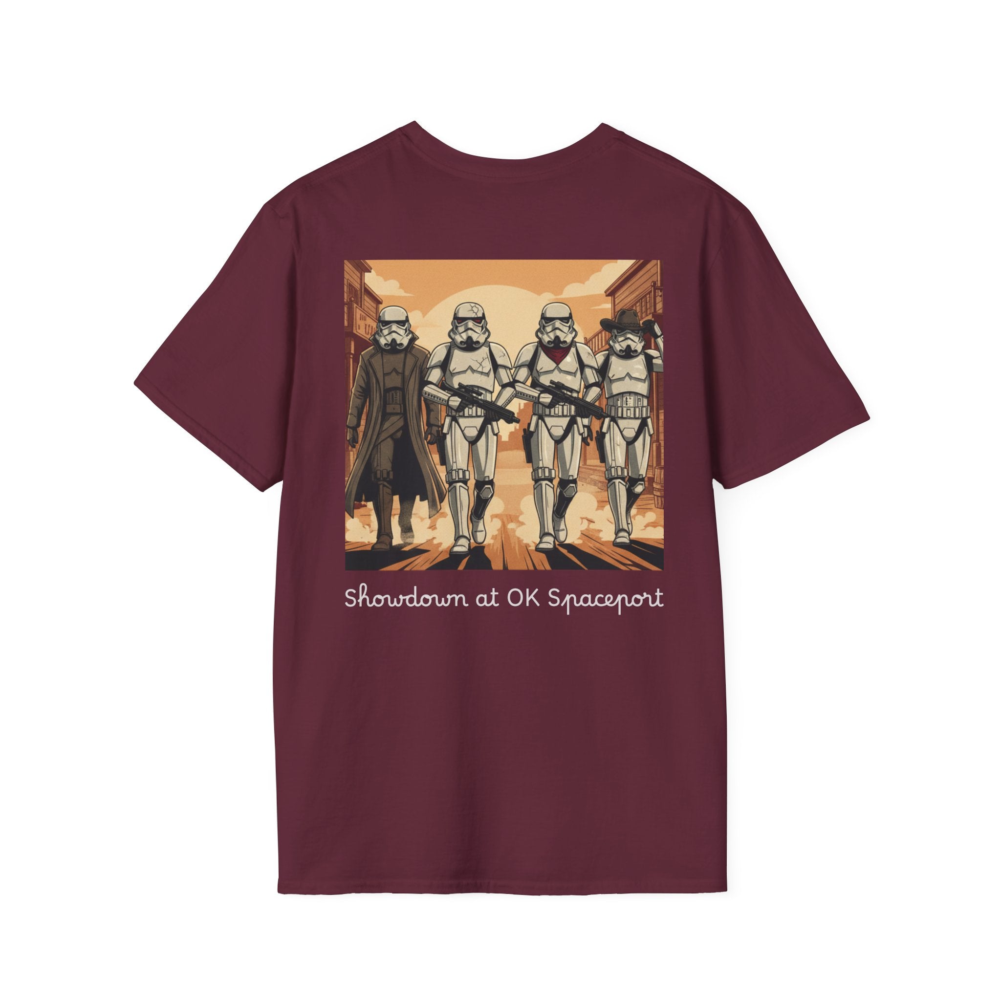 T-Shirt — 'Showdown at OK Spacepoint' Stormtrooper Western Scene