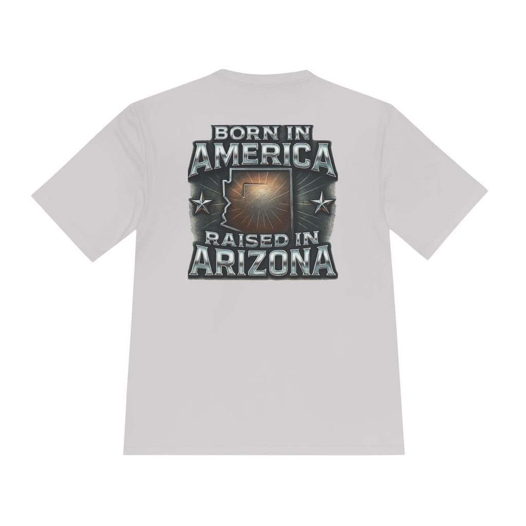 Born in America Raised in Arizona Unisex Tee, Arizona Pride Shirt, American Flag Tee, Summer Vacation Top, Gift for Arizona Lovers