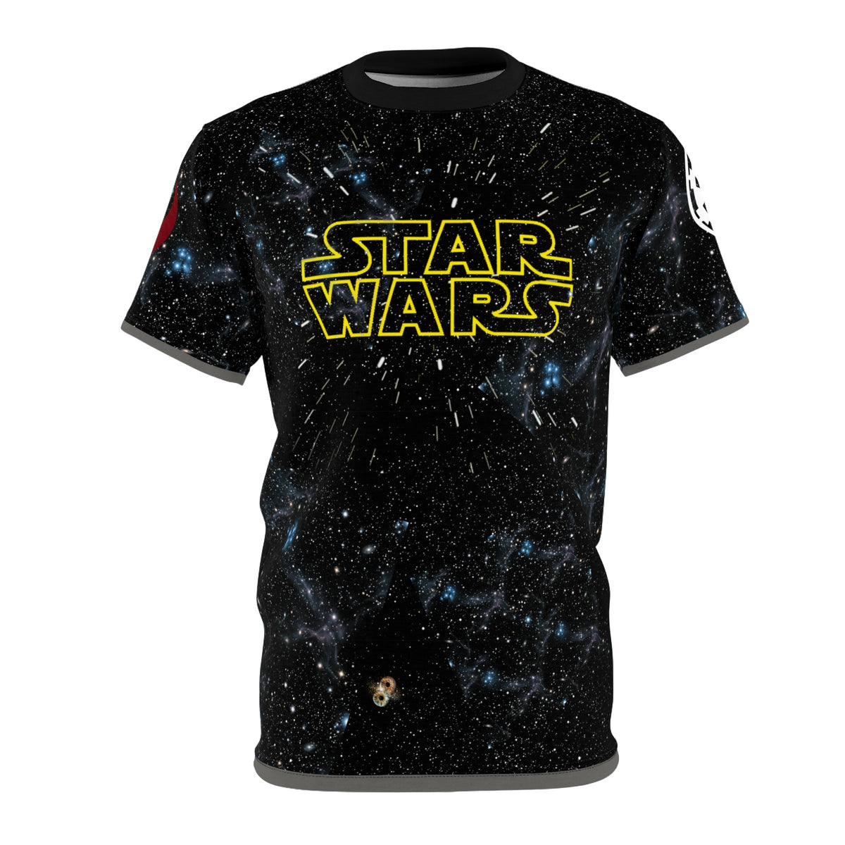 Star Wars 50th Anniv Galaxy Tee — 'STAR WARS' Space Logo All-Over Print Shirt