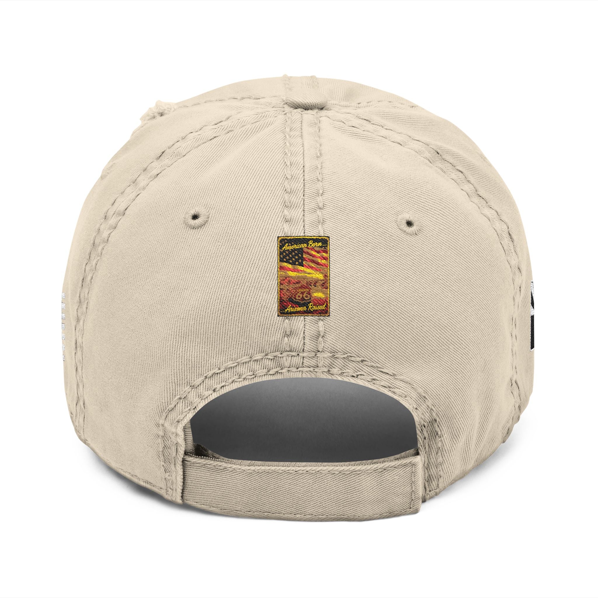 Azusa Distressed Dad Hat — Embroidered 'AZUSA EST. 1912' Baseball Cap with Flag