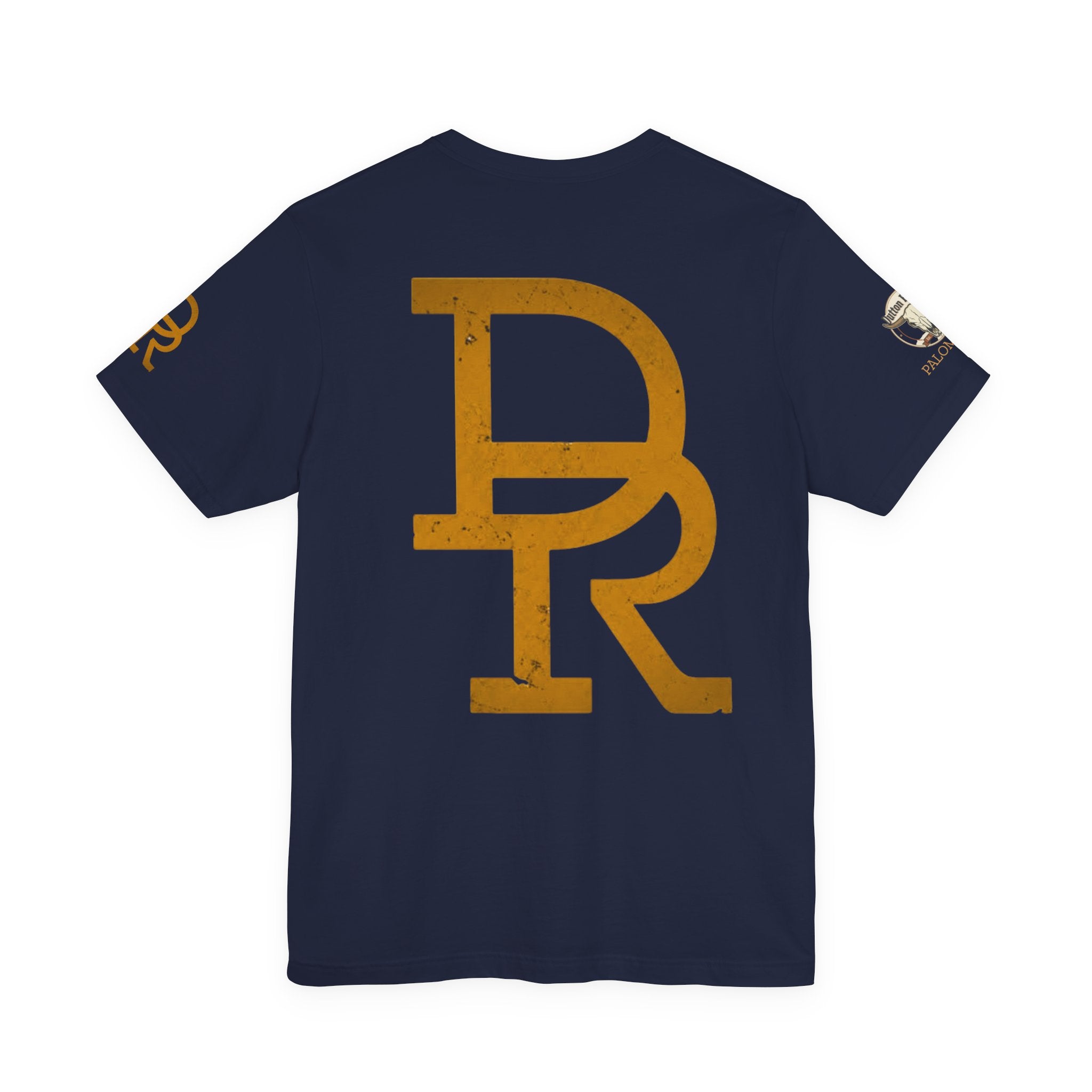 DR Monogram Tee — Vintage Gold Logo Short Sleeve Shirt
