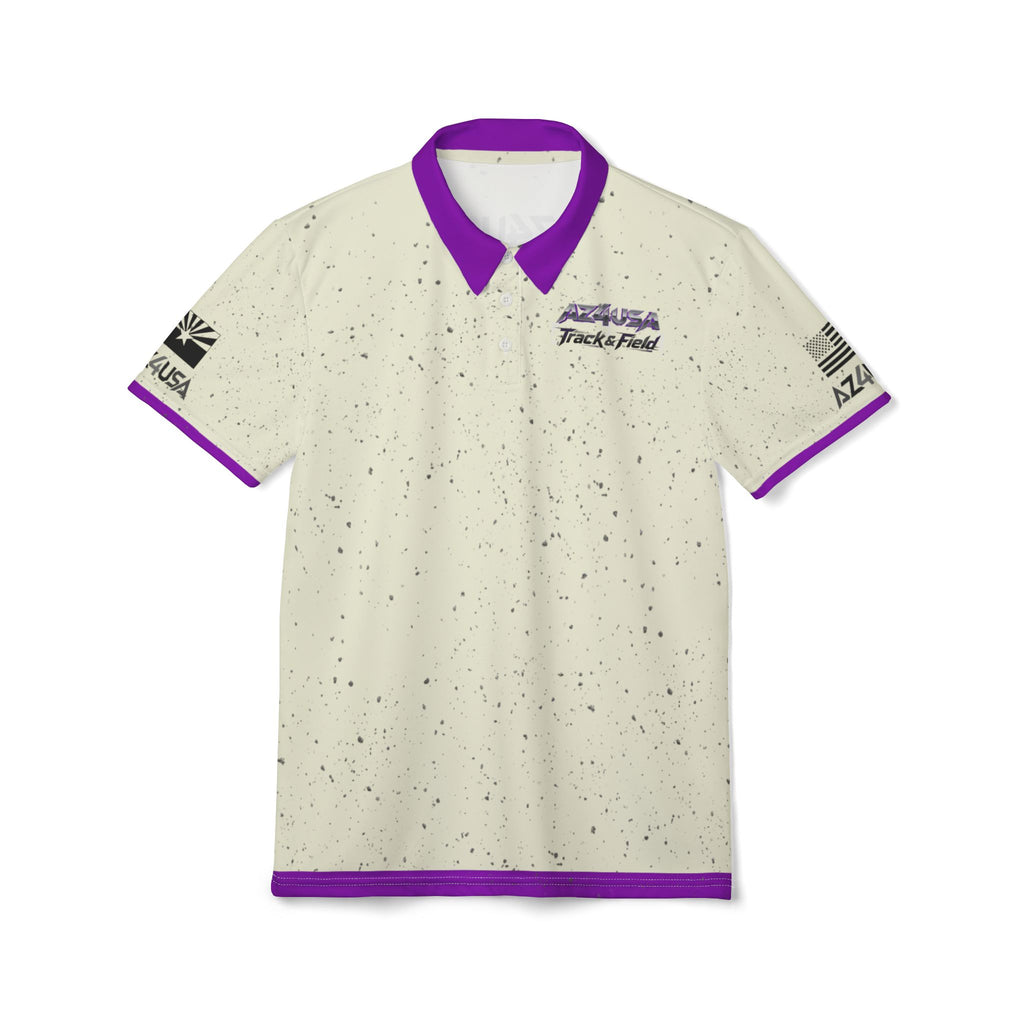 Copy of Polo Shirt — Az4usa Flag Speckle Polo (Cream)