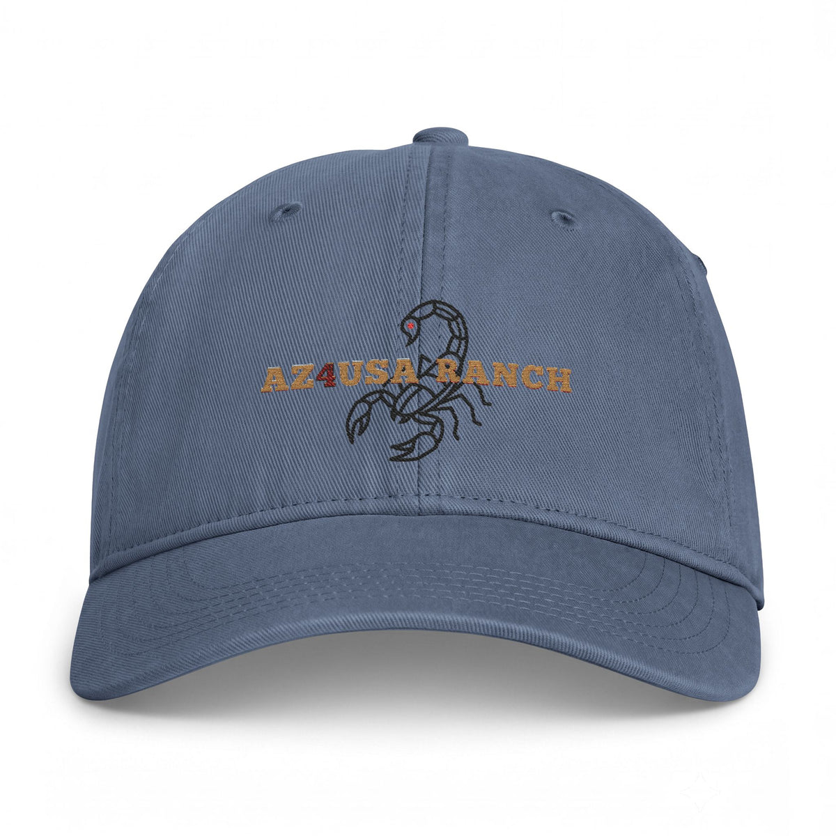 Washed Coastal Cap — AZ4USA Ranch Distressed Logo