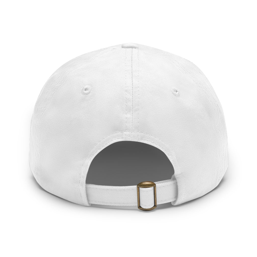 Dad Hat — Monogram Leather Patch Cap (DR Initials)