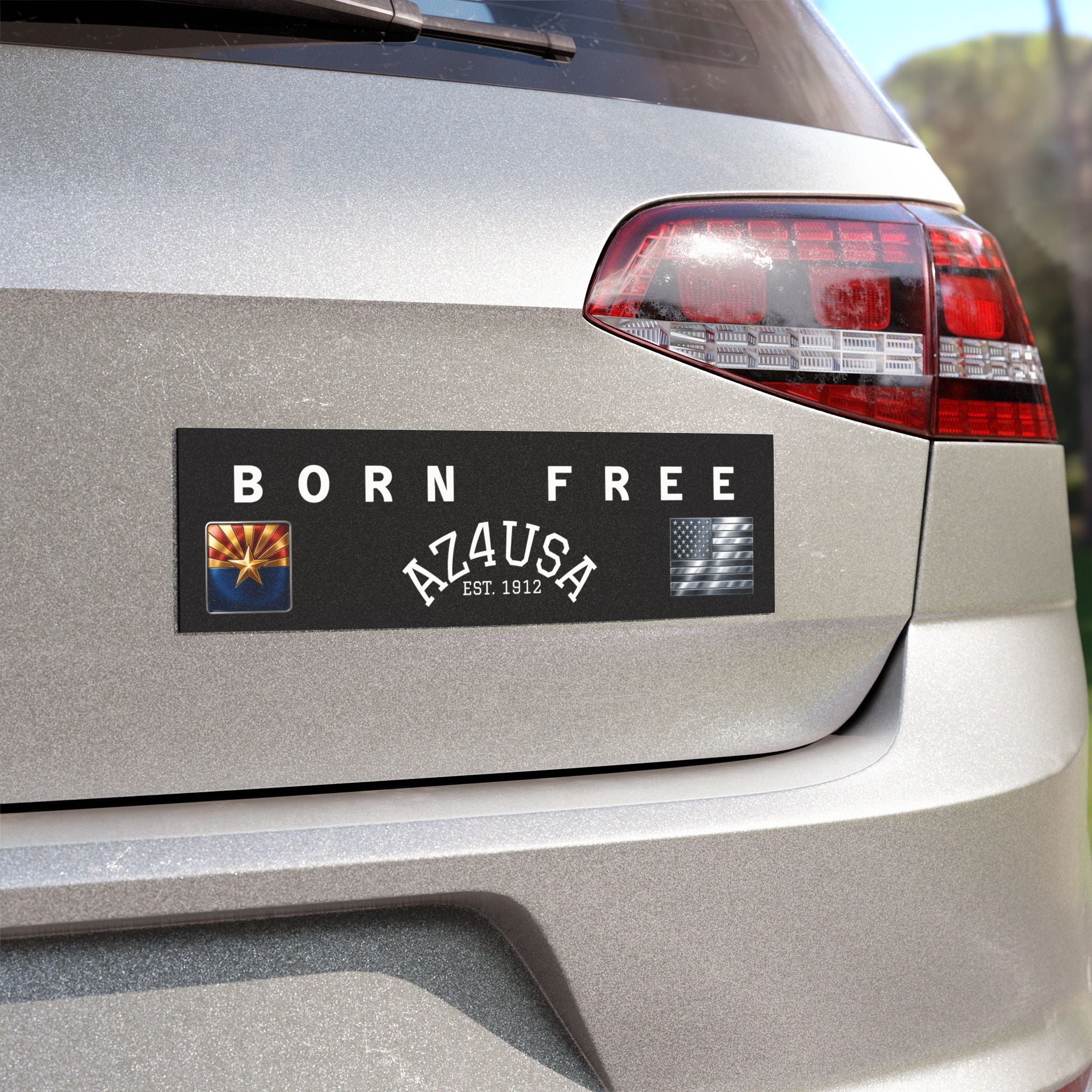 Copy of Born Free Azusa Car Magnet — Patriotic Est. 1912 Truck & Bumper Magnet