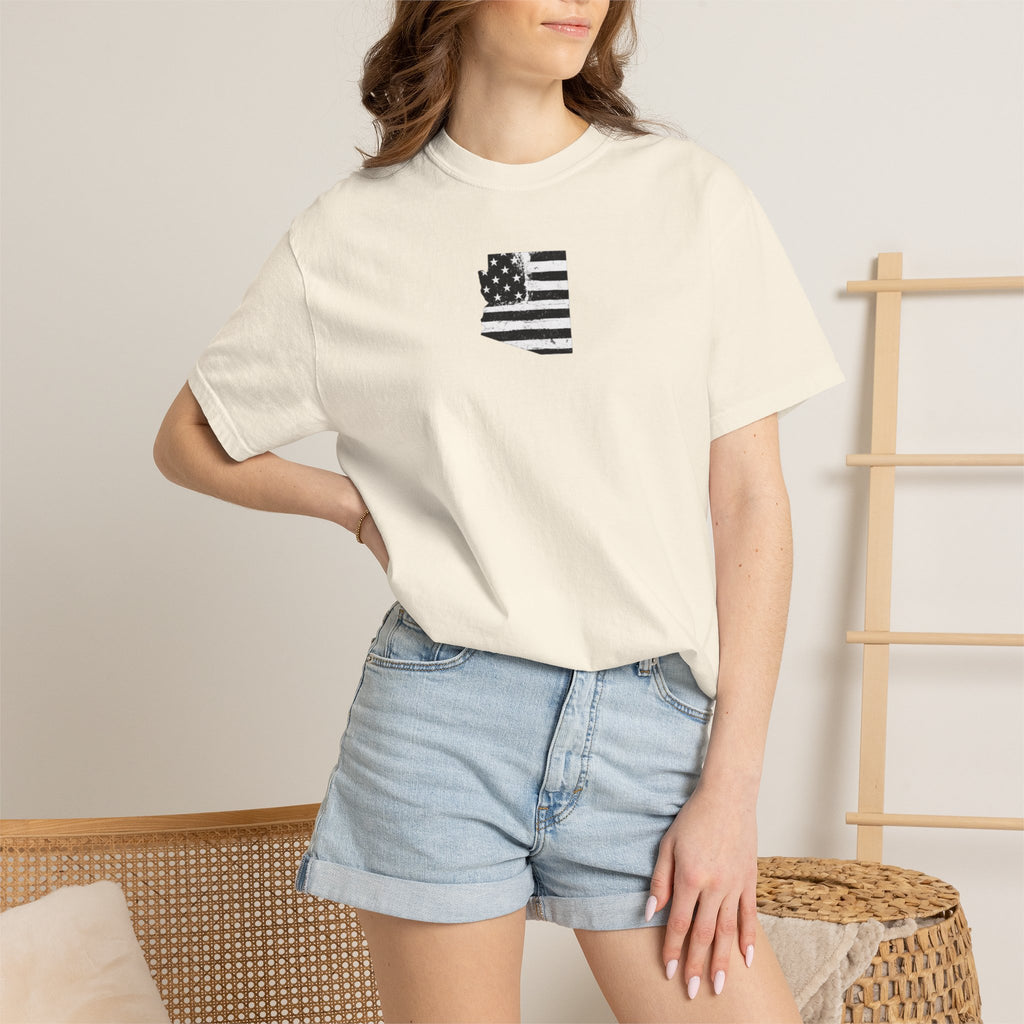 Arizona Flag Tee - Born in America, American Pride Shirt, Unisex Graphic T-Shirt, Arizona Themed Apparel, Patriotic Gift