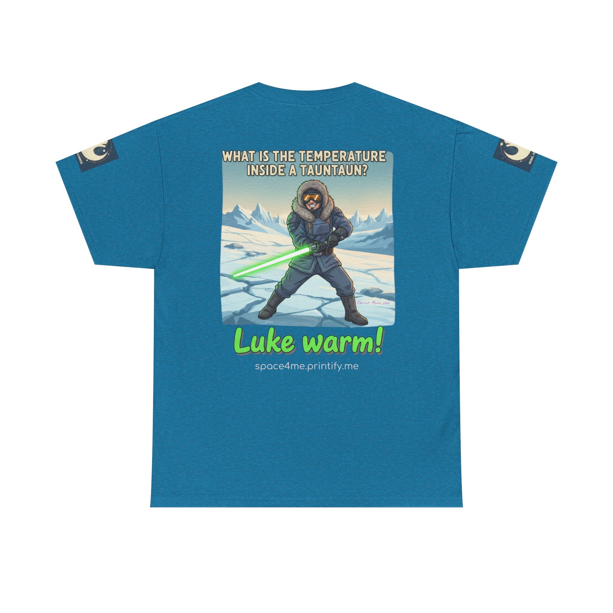 Luke Warm! Star Wars Luke Skywalker Tauntaun Joke T-Shirt Rebel Alliance