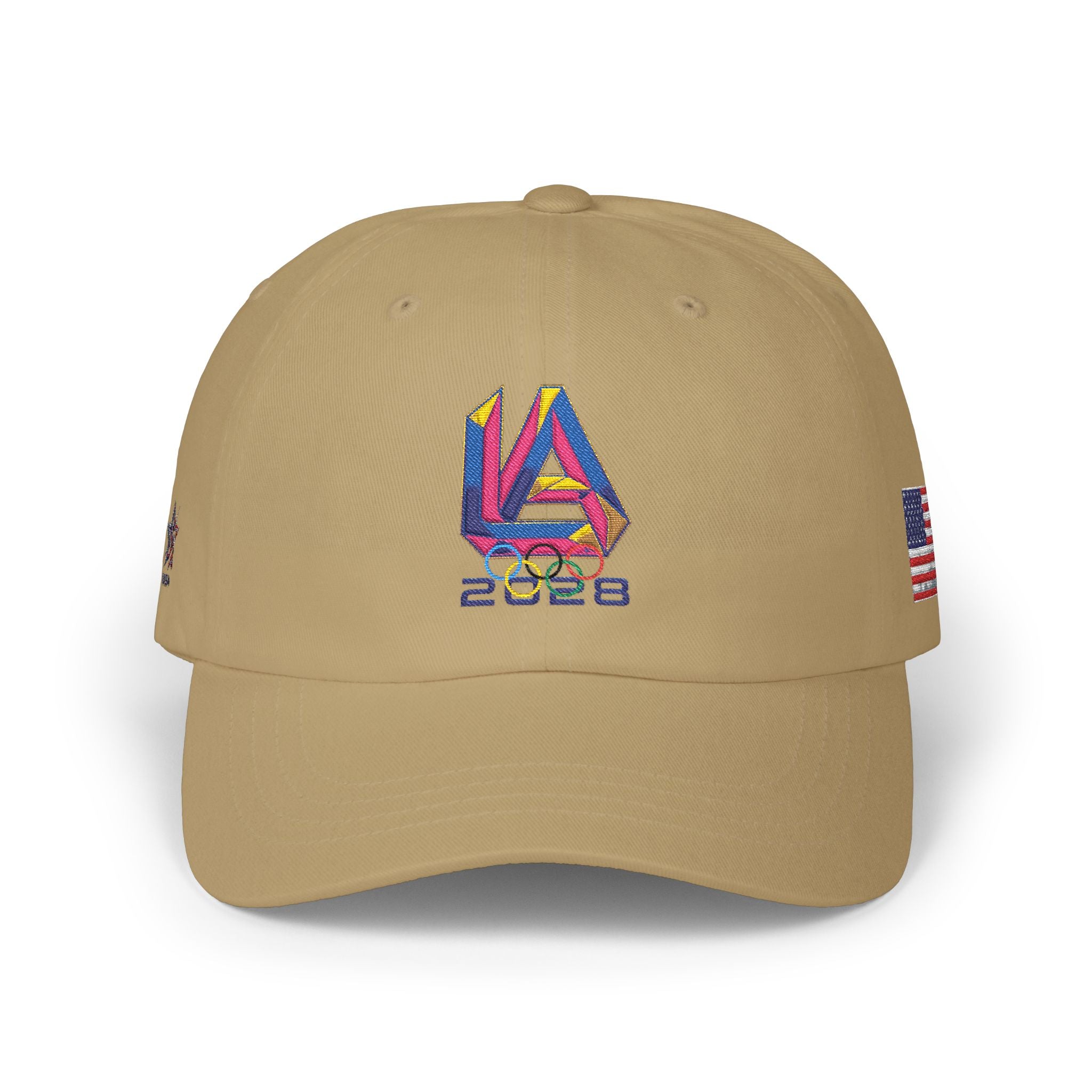 2028 VA Dad Cap – Retro Multicolor Embroidered Baseball Hat with American Flag