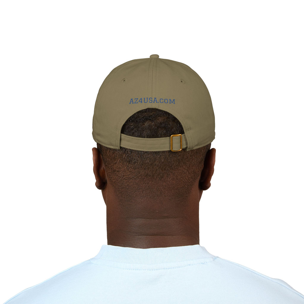Embroidered Organic Baseball Cap — 'Moore Cruises' Earth Logo (AZUSA.COM)