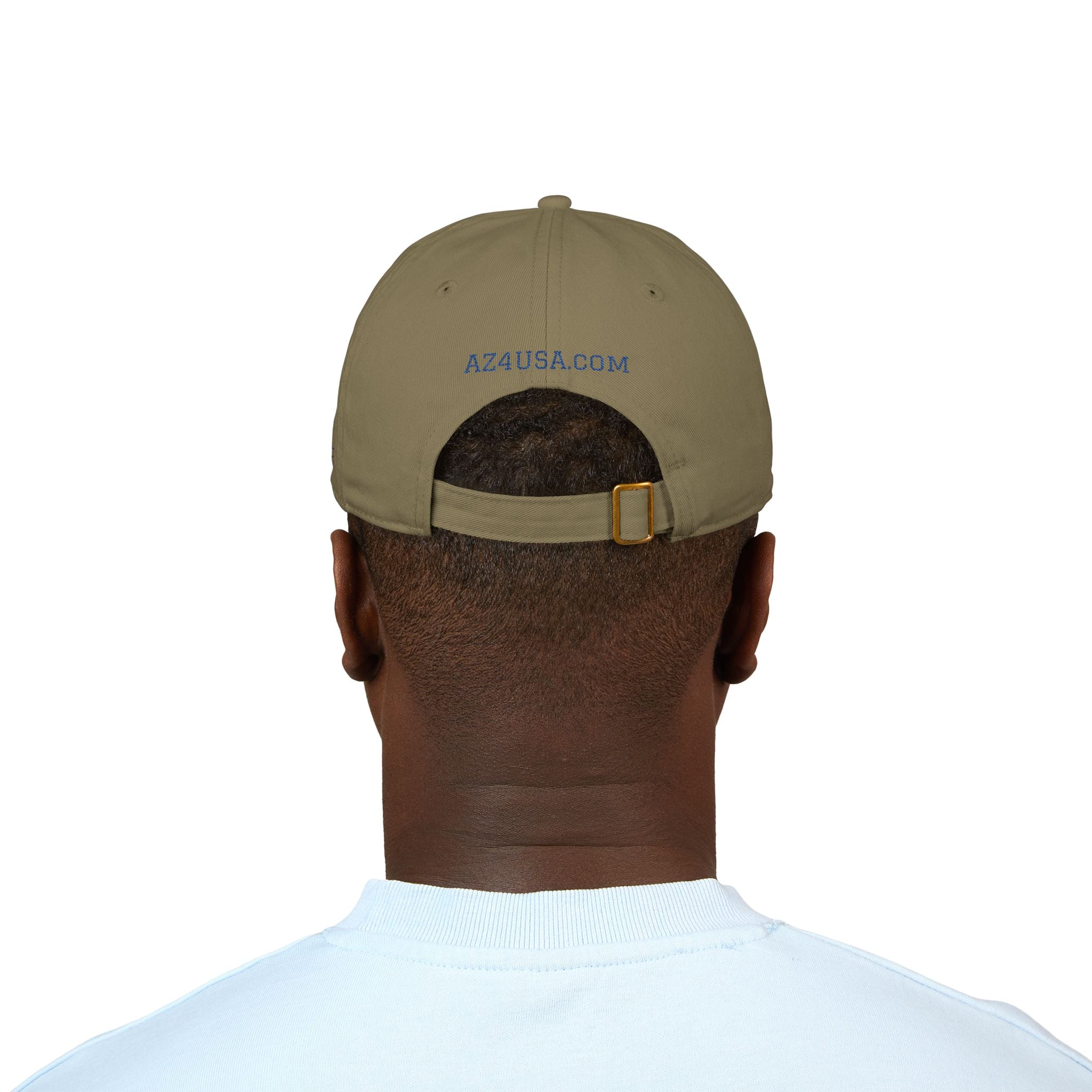Embroidered Organic Baseball Cap — 'Moore Cruises' Earth Logo (AZUSA.COM)