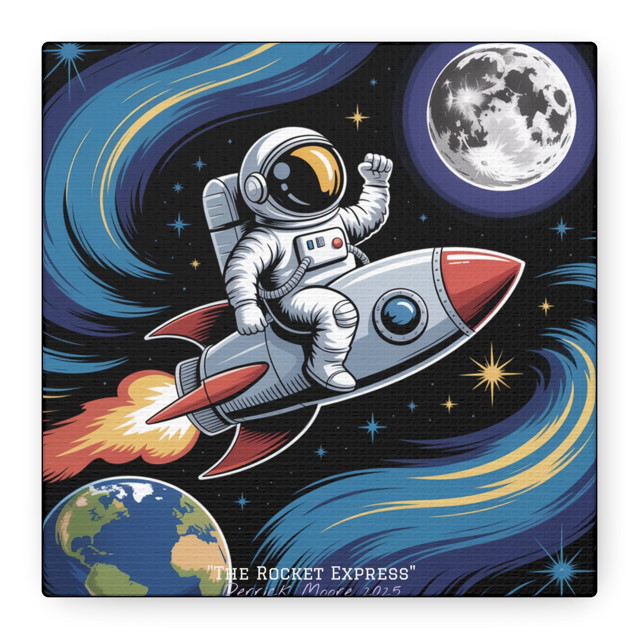 "The Rocket Express" 2025 - Matte Stretched Canvas Wall Art