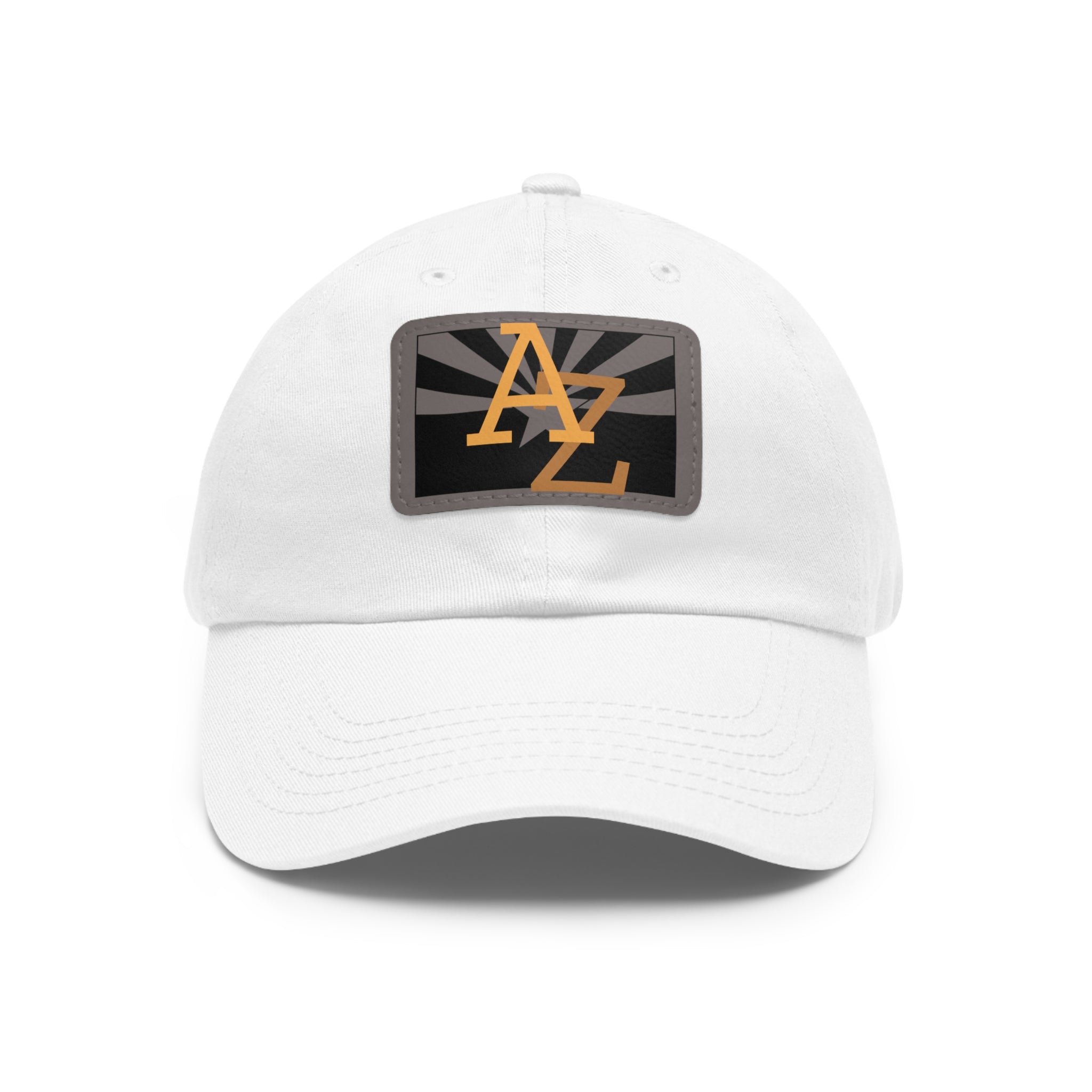 Leather Patch Dad Hat — AZ Monogram Patch Cap