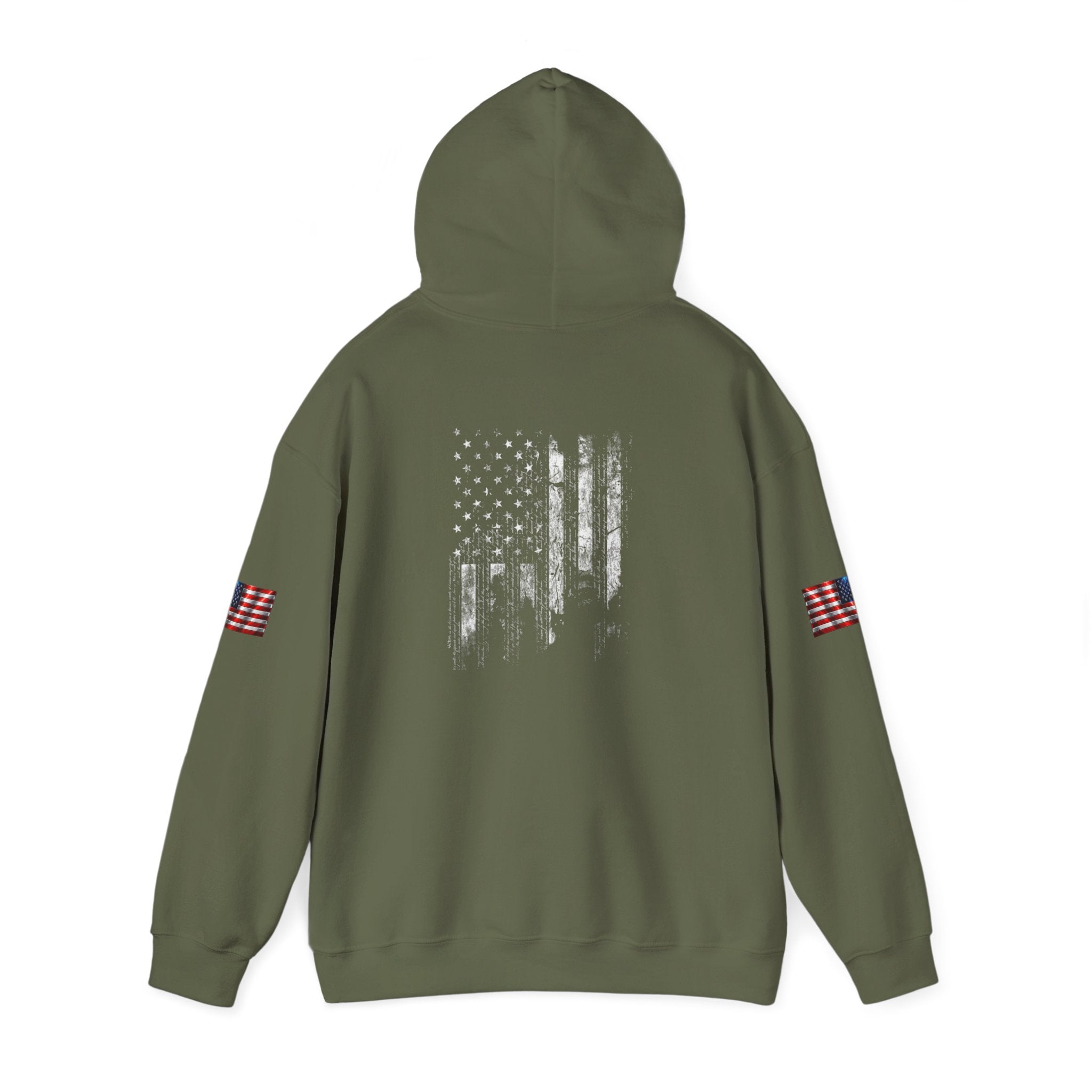 Born Free Hoodie — Minimalist White Pullover with 'BORN FREE' Text