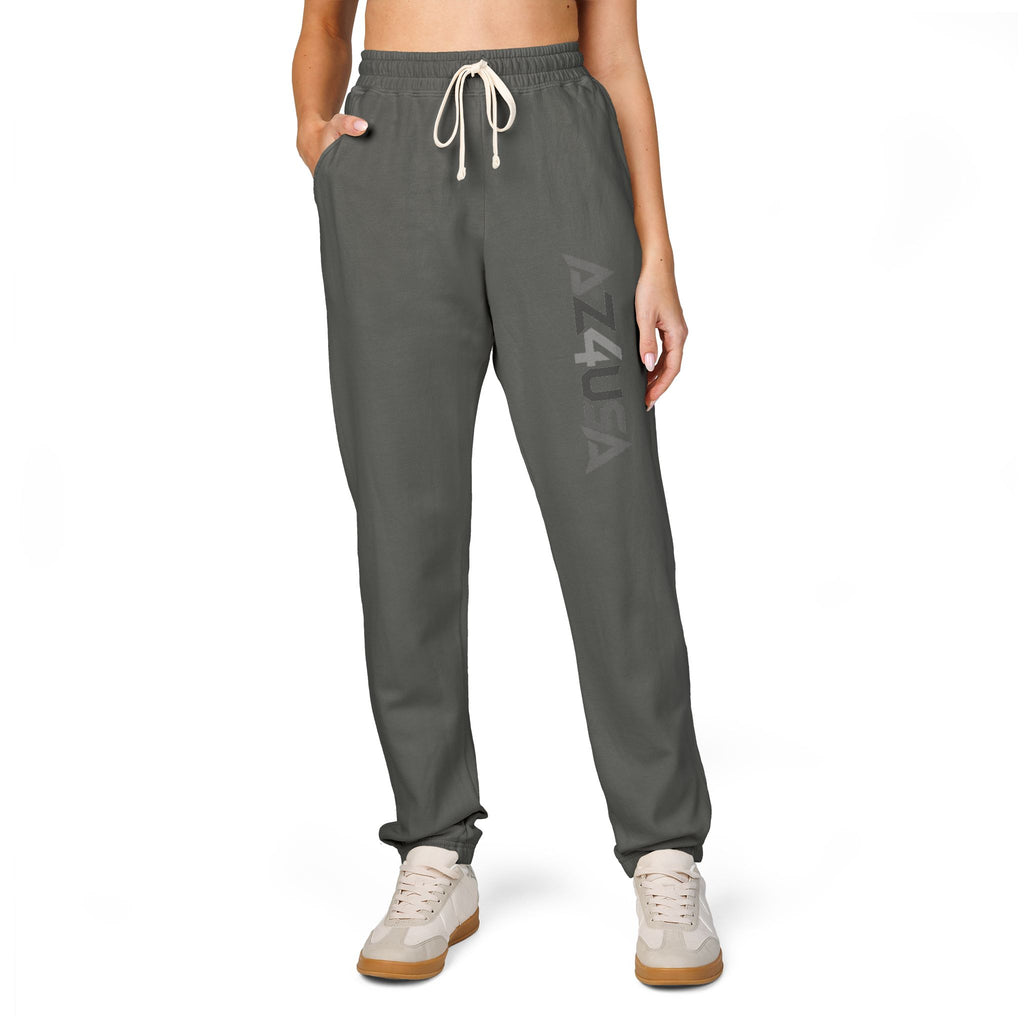 ZAVA Vertical Logo Sweatpants — Garment-Dyed Fleece Joggers