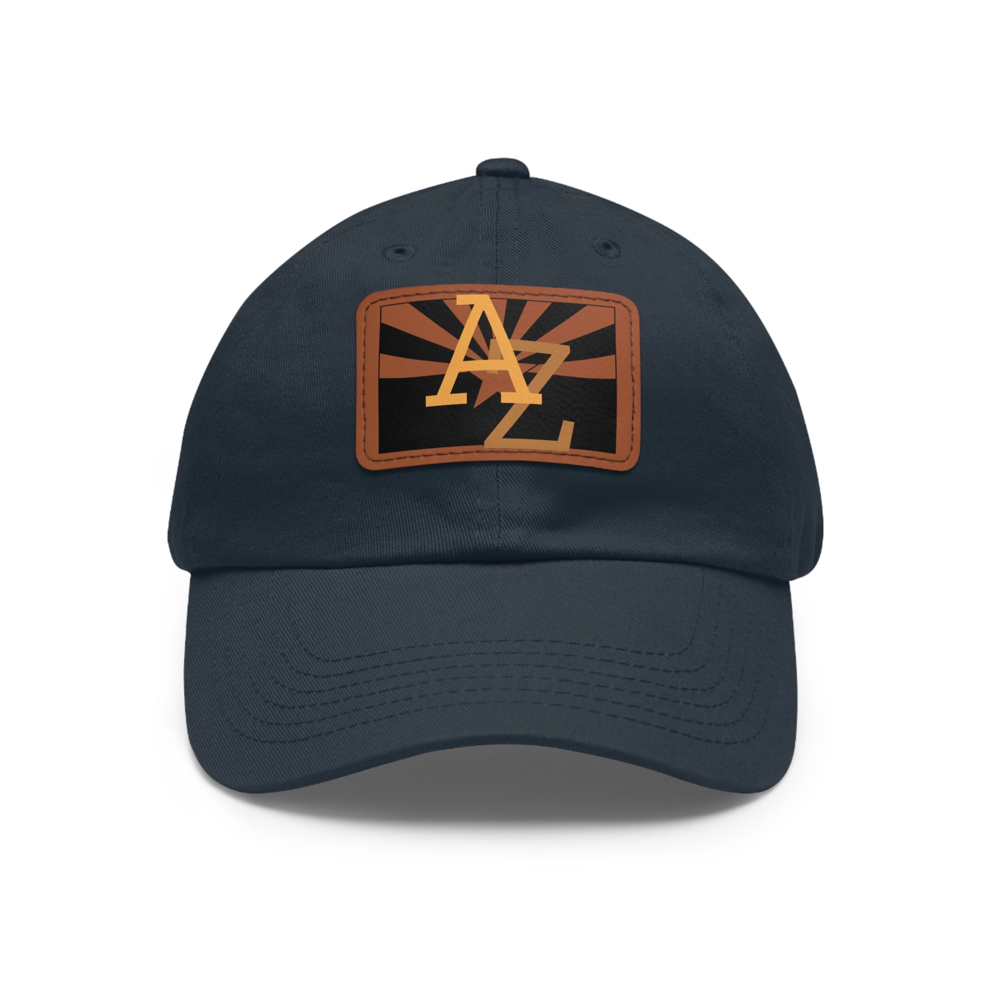 Leather Patch Dad Hat — AZ Monogram Patch Cap