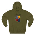 Arizona Pride Fleece Hoodie, Cozy Sweatshirt, Travel Gift, Patriot Apparel, American Southwest Style
